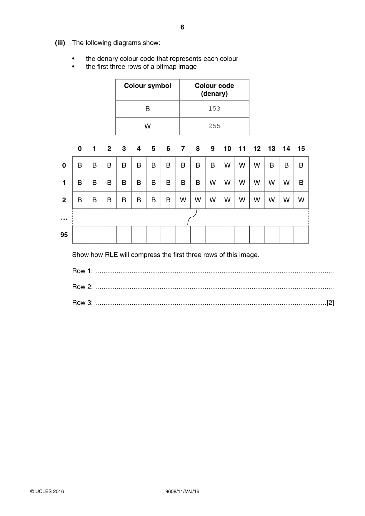 Cambridge A Level Computer Science 9608 2016 May/June Paper 1 · Variant 1 question paper, page 6 of 16