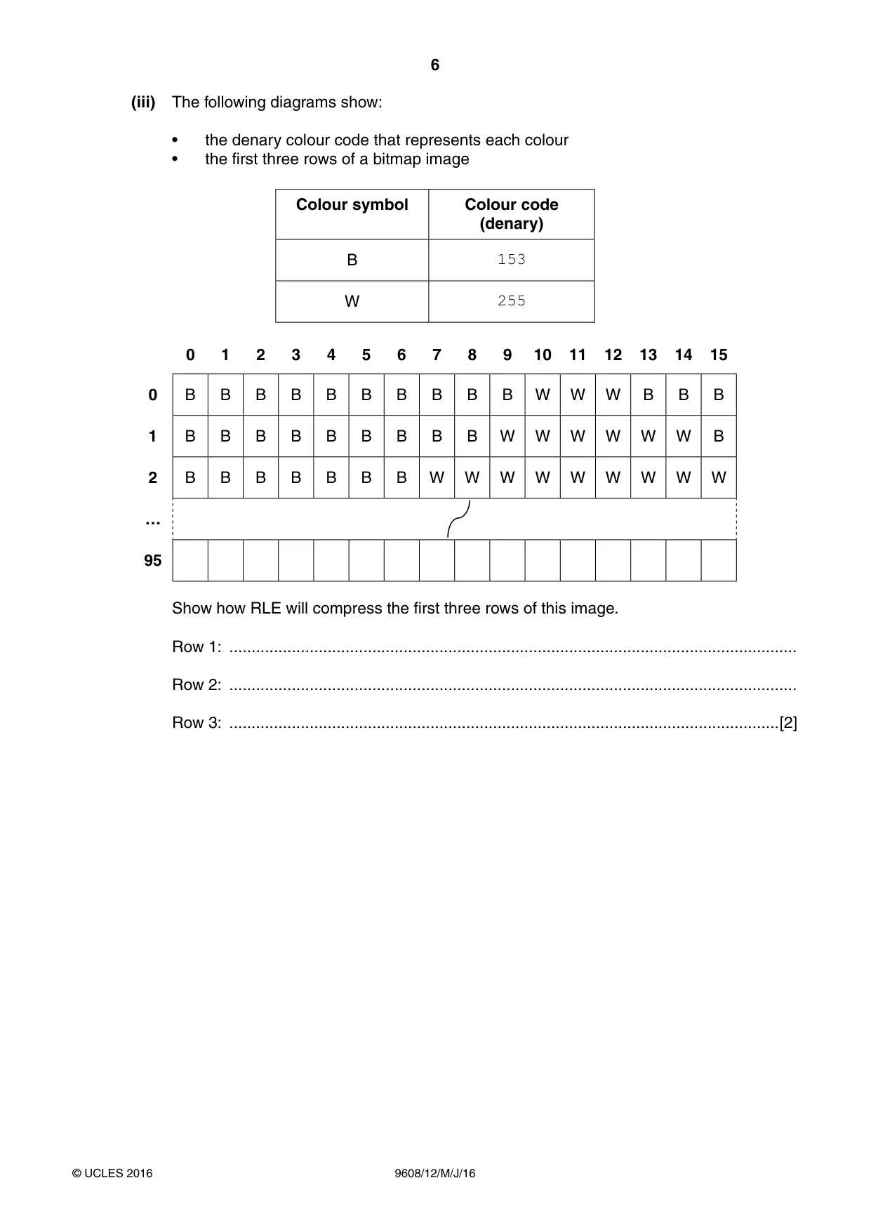 Cambridge A Level Computer Science 9608 2016 May/June Paper 1 · Variant 2 question paper, page 6 of 16