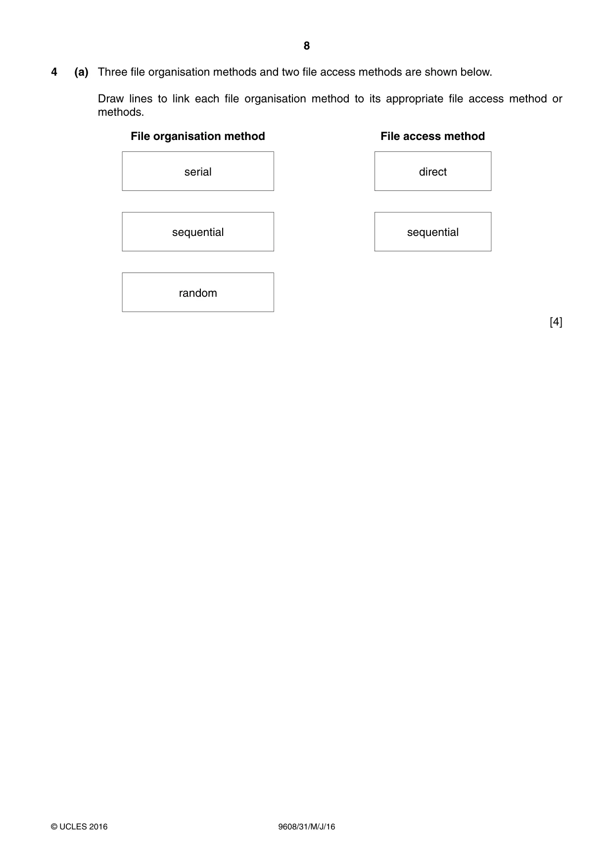 Cambridge A Level Computer Science 9608 2016 May/June Paper 3 · Variant 1 question paper, page 8 of 16