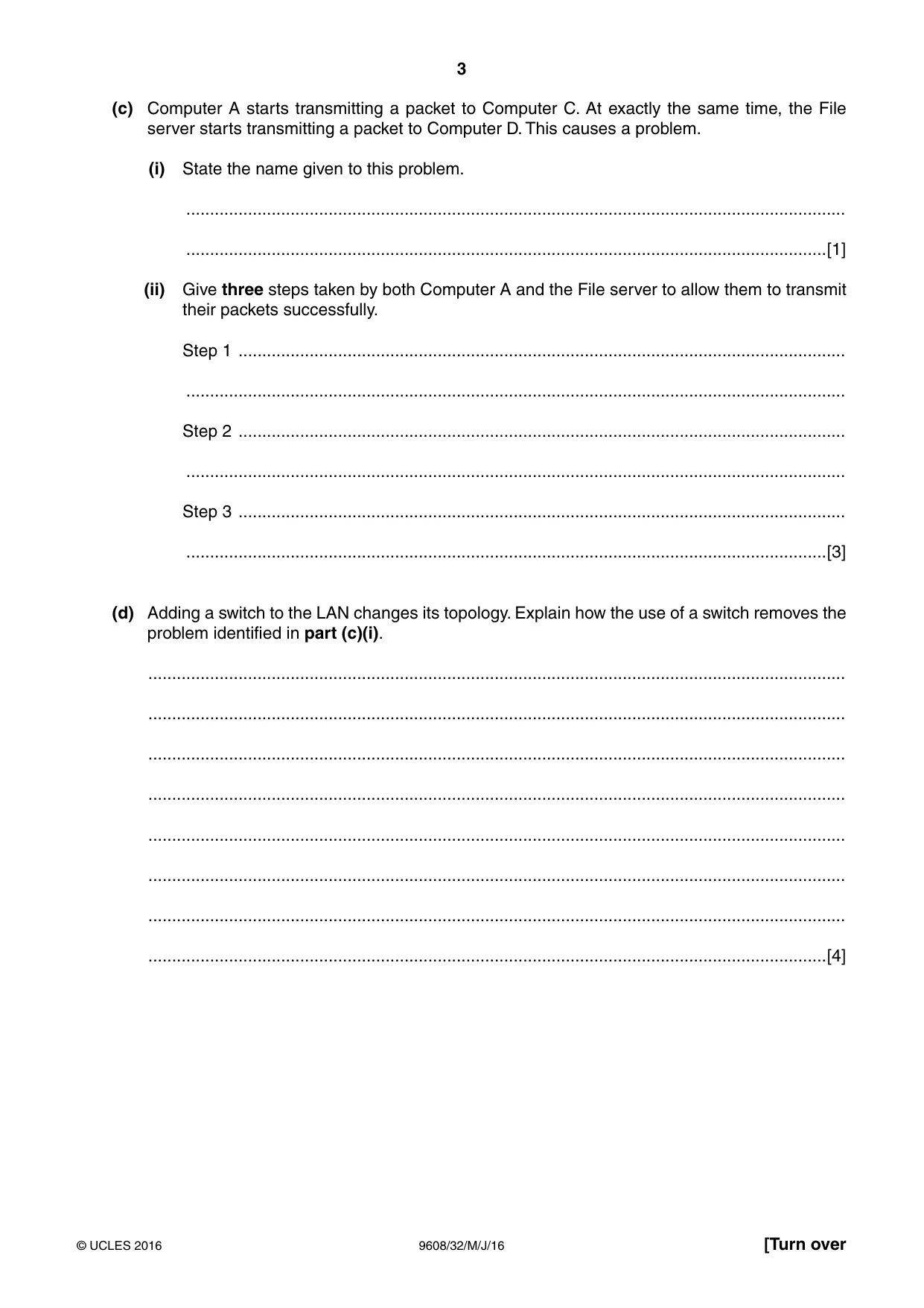 Cambridge A Level Computer Science 9608 2016 May/June Paper 3 · Variant 2 question paper, page 3 of 16