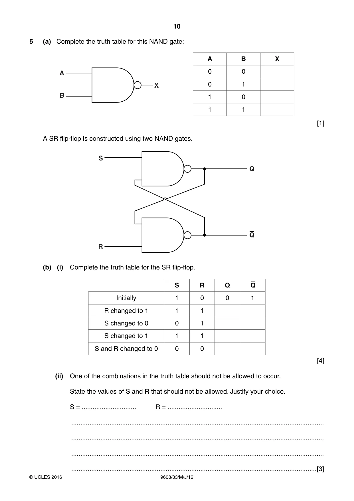Cambridge A Level Computer Science 9608 2016 May/June Paper 3 · Variant 3 question paper, page 10 of 16