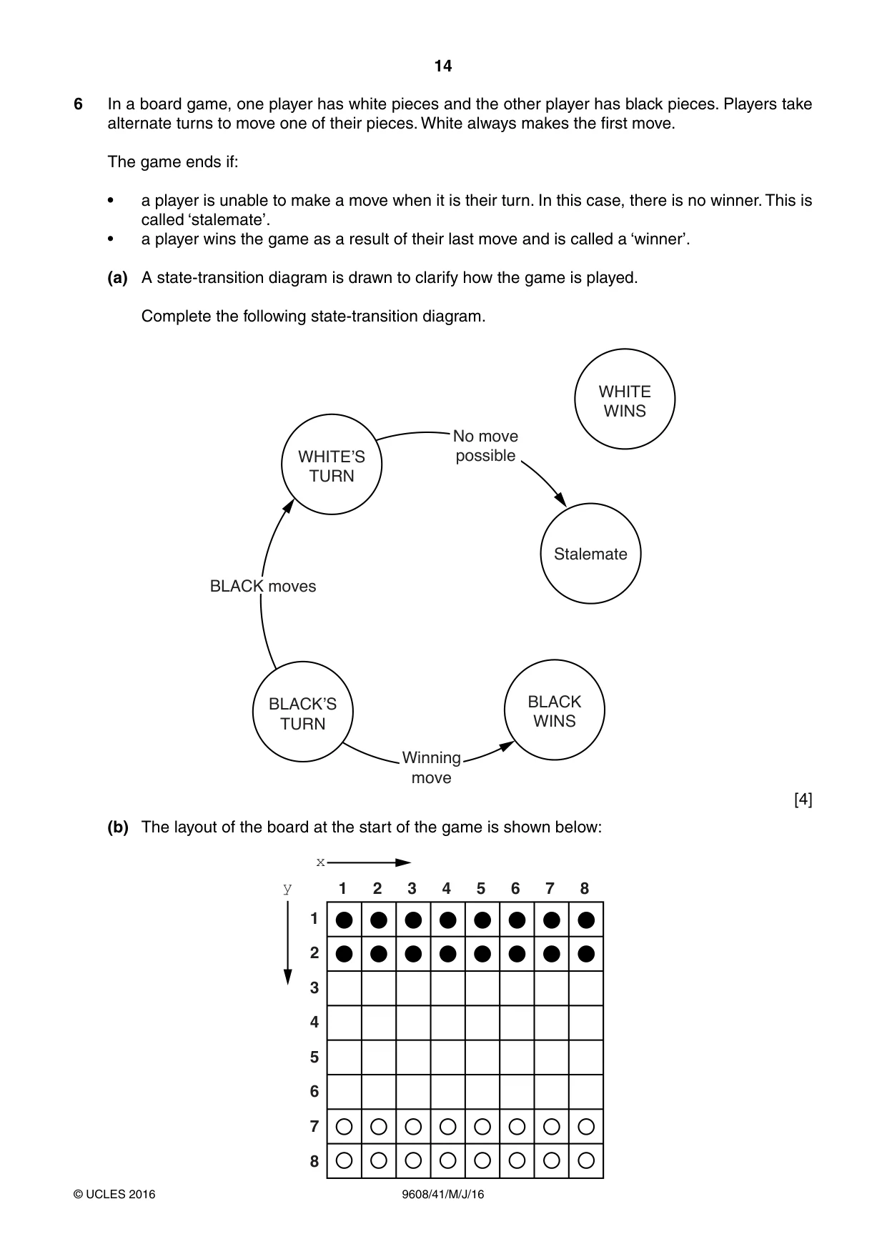 Cambridge A Level Computer Science 9608 2016 May/June Paper 4 · Variant 1 question paper, page 14 of 20
