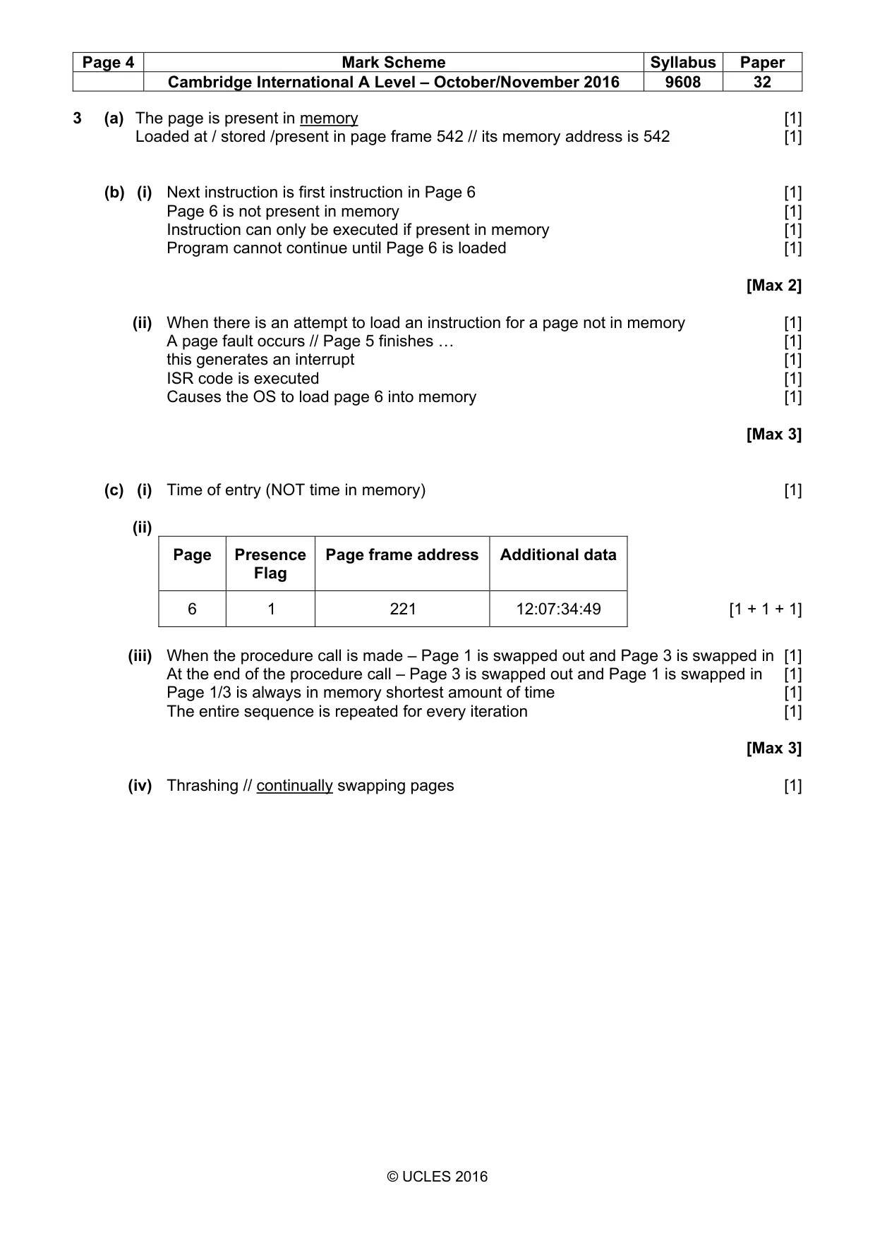 Mark scheme, page 4 of 7
