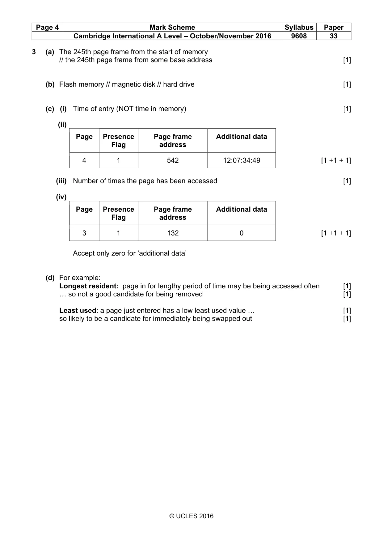 Mark scheme, page 4 of 7