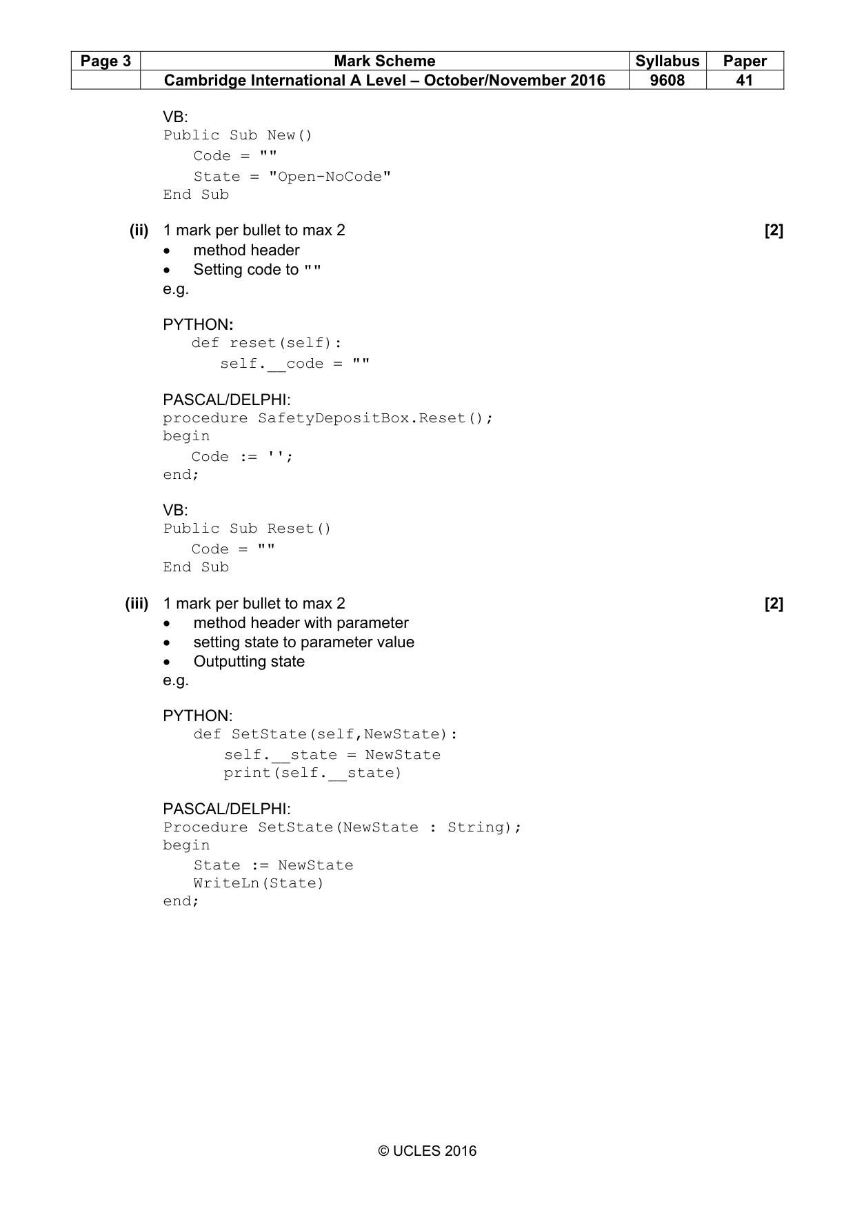 Mark scheme, page 3 of 12