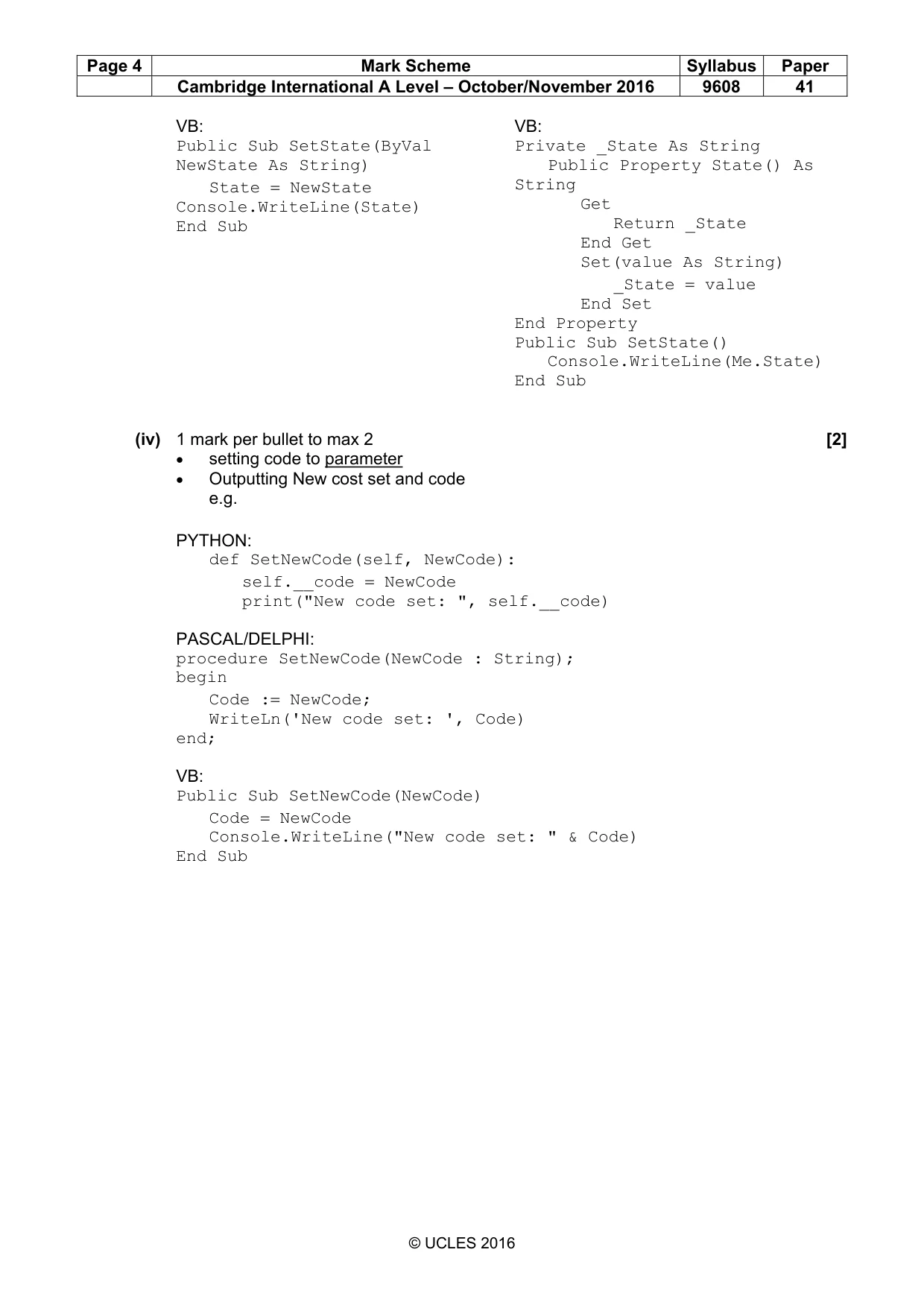 Mark scheme, page 4 of 12