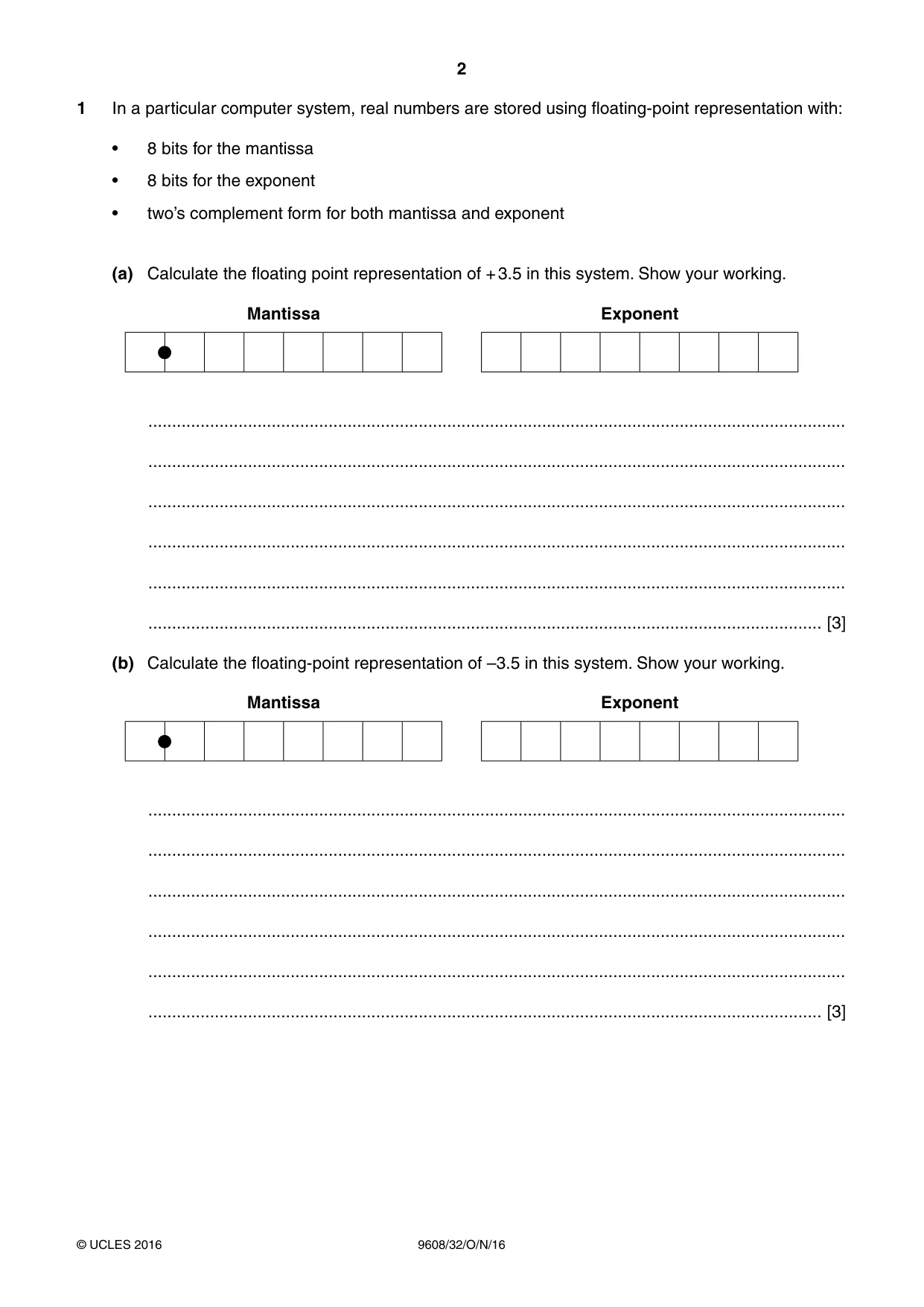 Cambridge A Level Computer Science 9608 2016 Oct/Nov Paper 3 · Variant 2 question paper, page 2 of 12