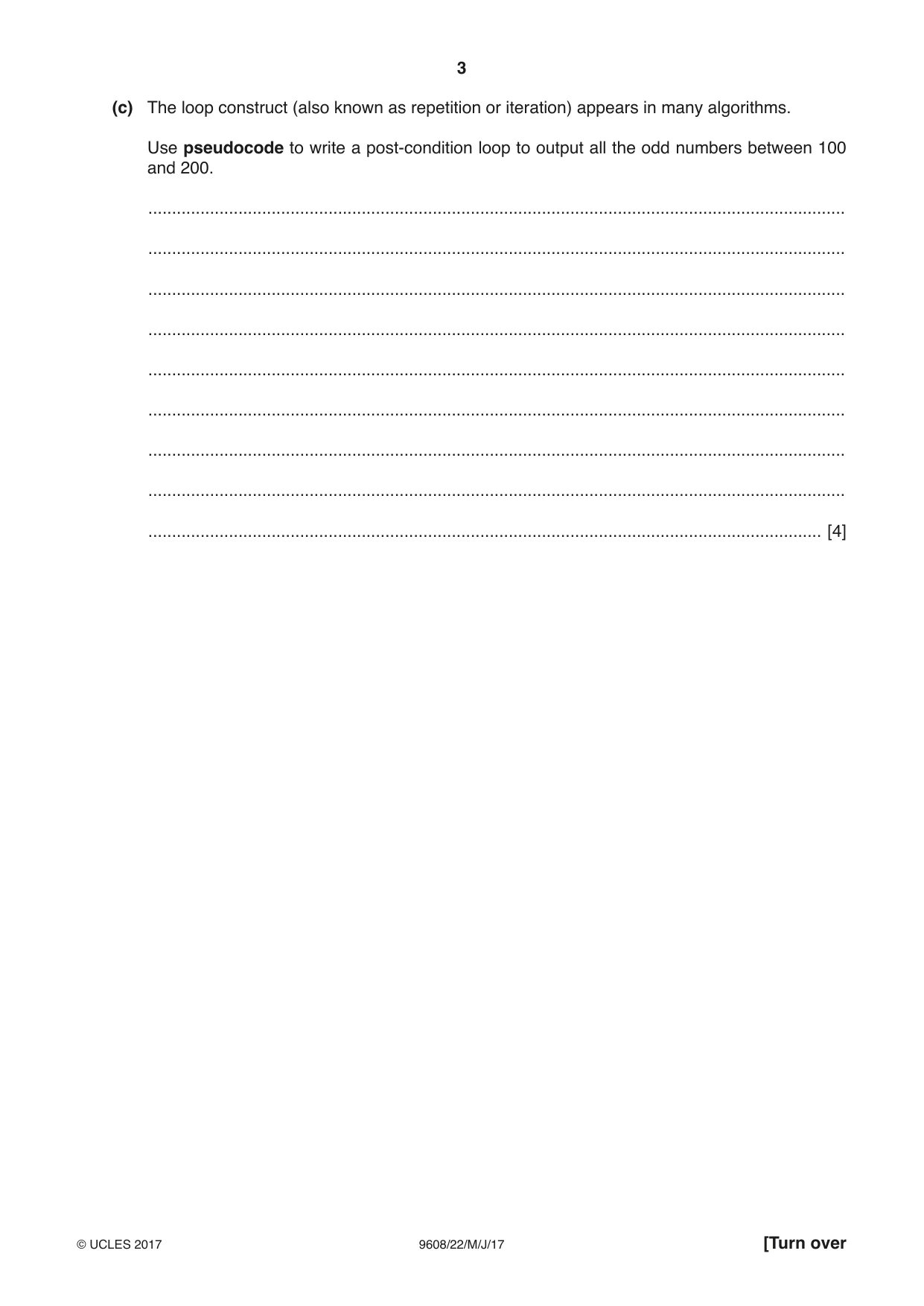 Cambridge A Level Computer Science 9608 2017 May/June Paper 2 · Variant 2 question paper, page 3 of 16