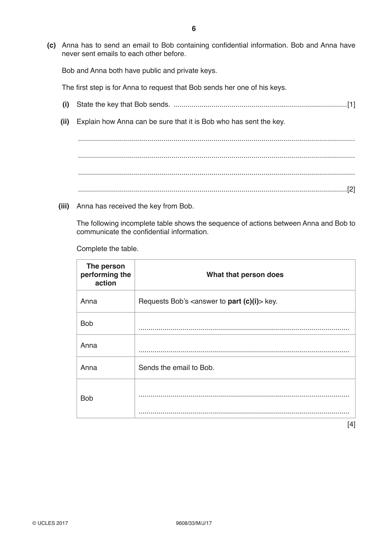 Cambridge A Level Computer Science 9608 2017 May/June Paper 3 · Variant 3 question paper, page 6 of 16