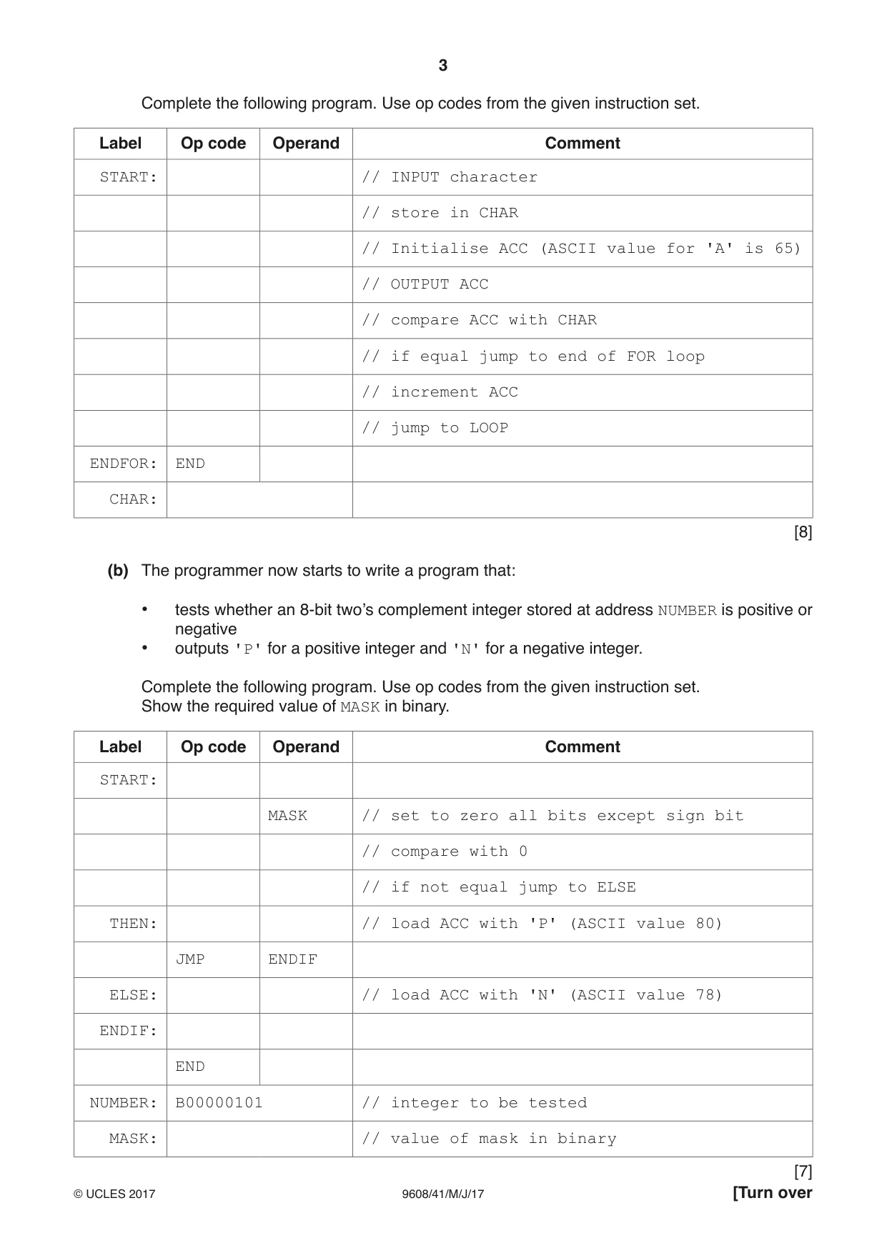 Cambridge A Level Computer Science 9608 2017 May/June Paper 4 · Variant 1 question paper, page 3 of 16