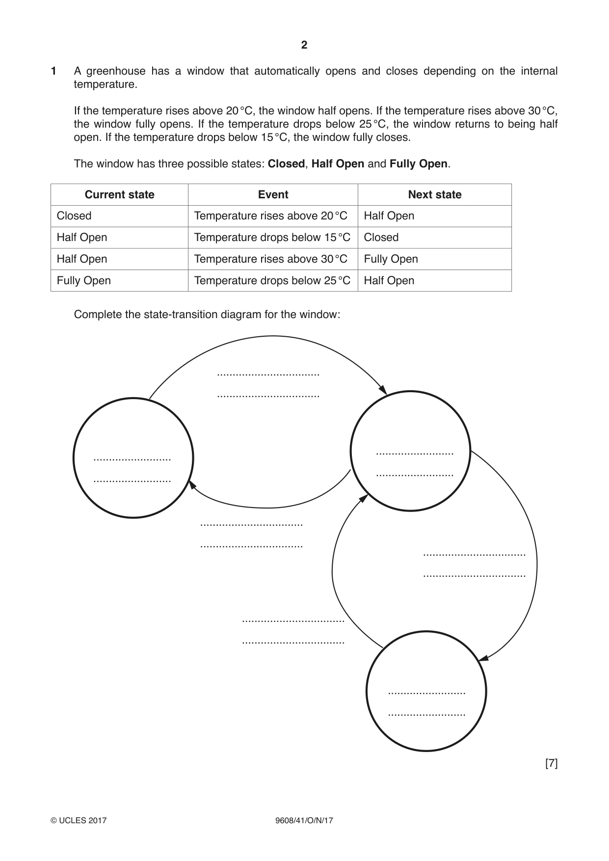 Cambridge A Level Computer Science 9608 2017 Oct/Nov Paper 4 · Variant 1 question paper, page 2 of 16