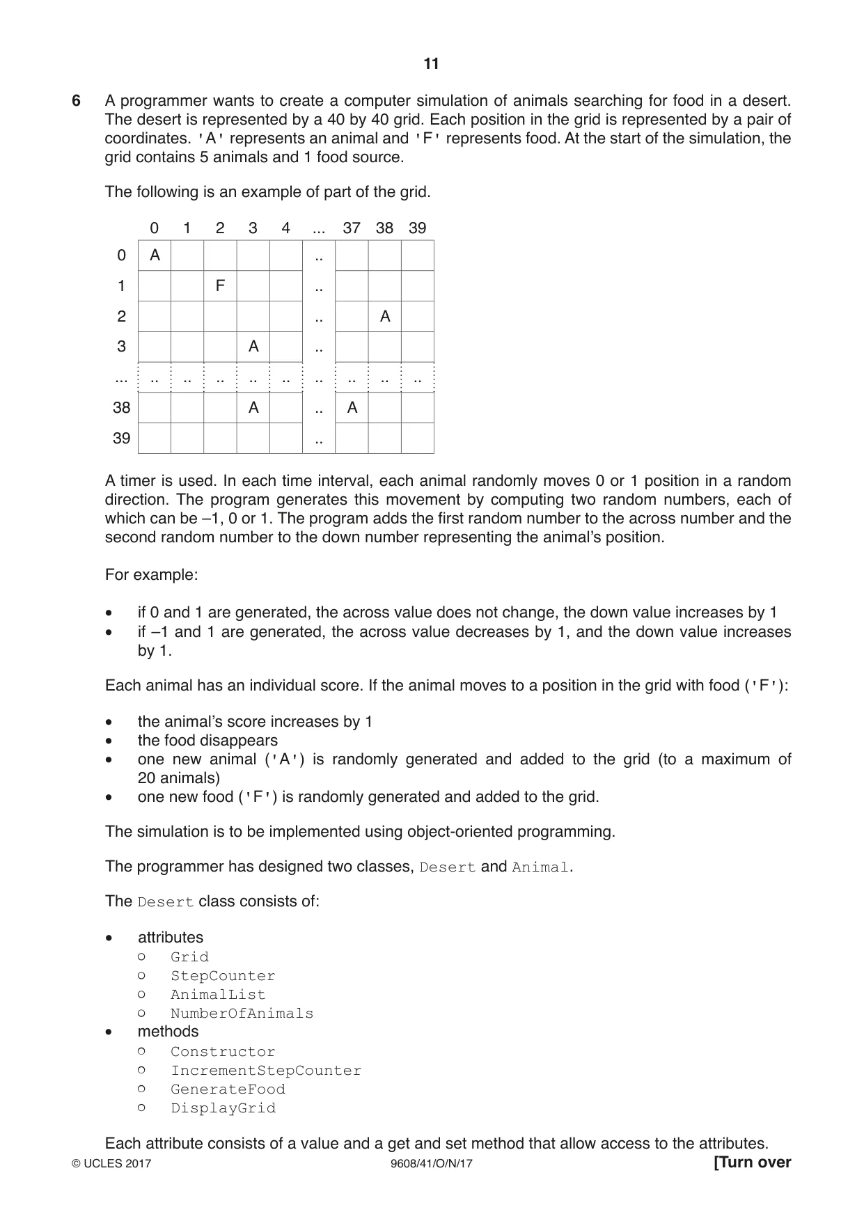 Cambridge A Level Computer Science 9608 2017 Oct/Nov Paper 4 · Variant 1 question paper, page 11 of 16