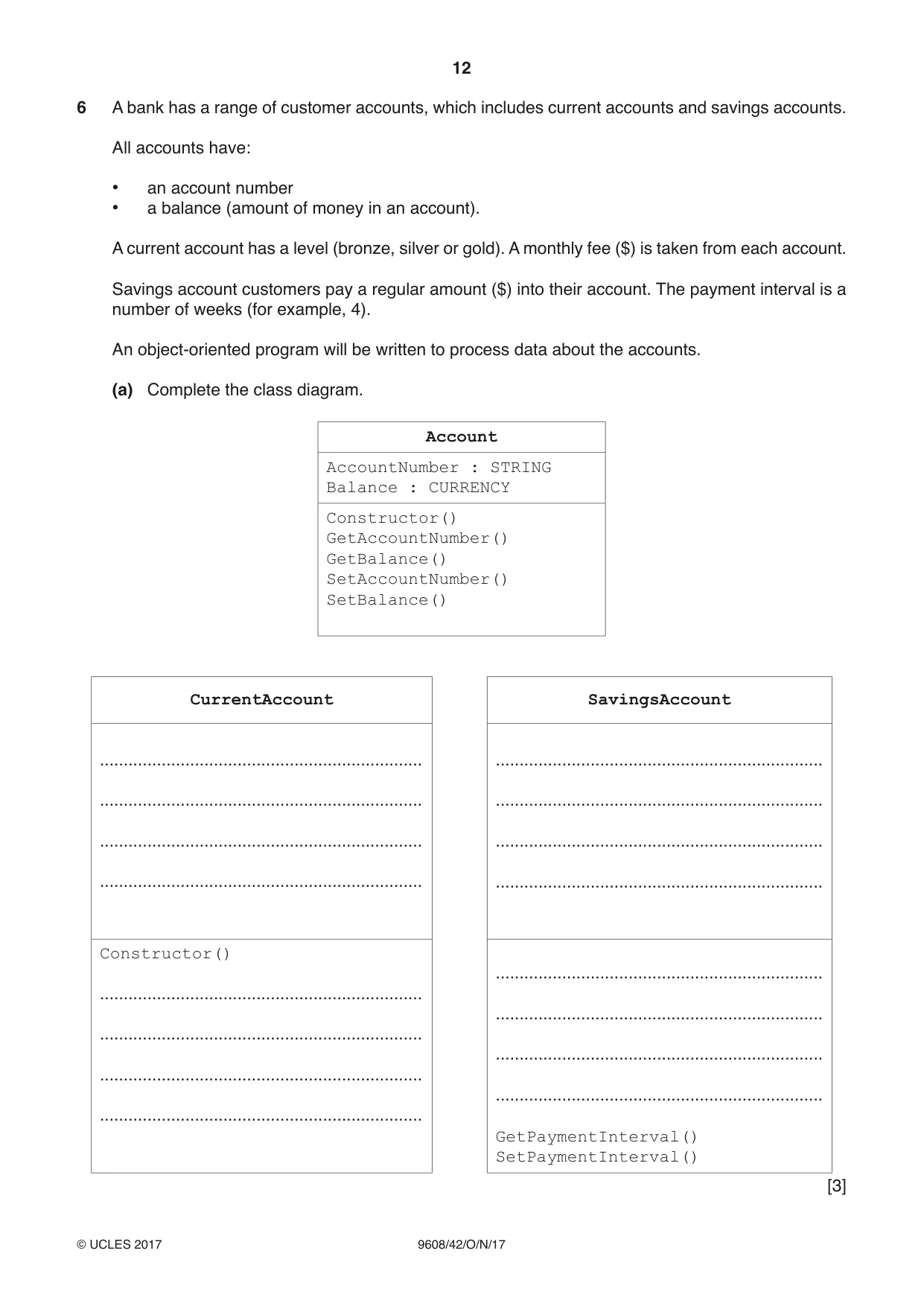 Cambridge A Level Computer Science 9608 2017 Oct/Nov Paper 4 · Variant 2 question paper, page 12 of 16