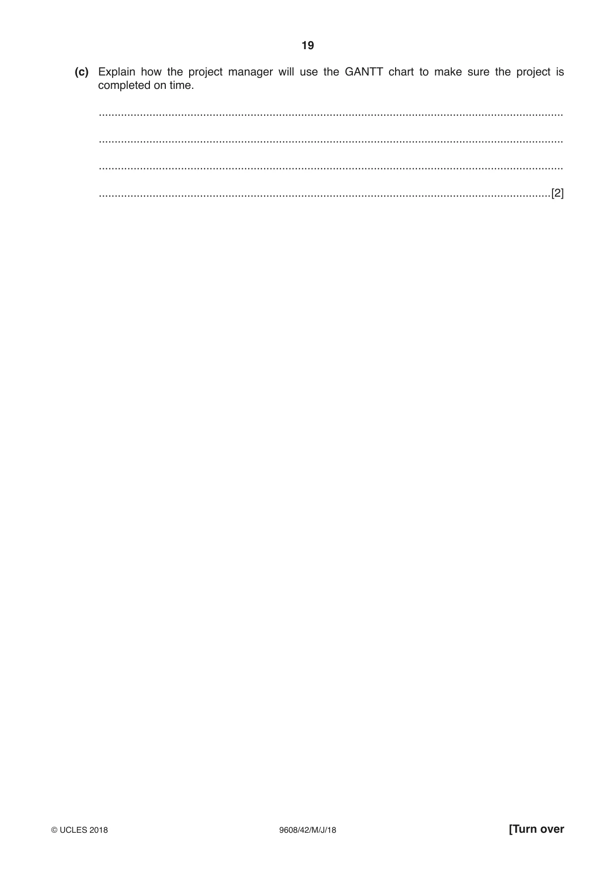 Cambridge A Level Computer Science 9608 2018 May/June Paper 4 · Variant 2 question paper, page 19 of 24