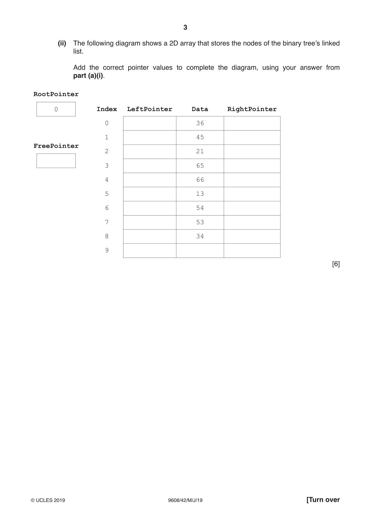 Cambridge A Level Computer Science 9608 2019 May/June Paper 4 · Variant 2 question paper, page 3 of 20