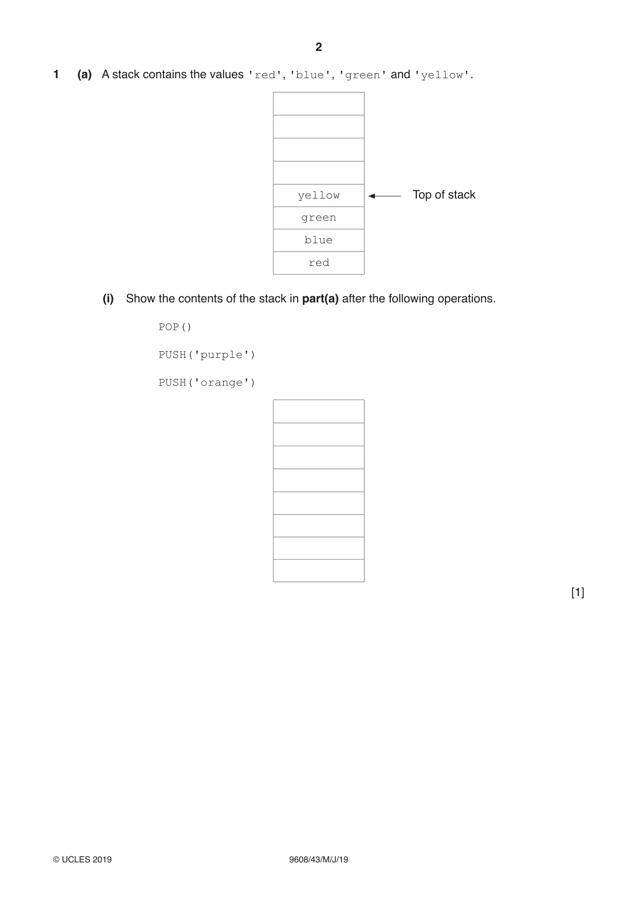 Cambridge A Level Computer Science 9608 2019 May/June Paper 4 · Variant 3 question paper, page 2 of 20