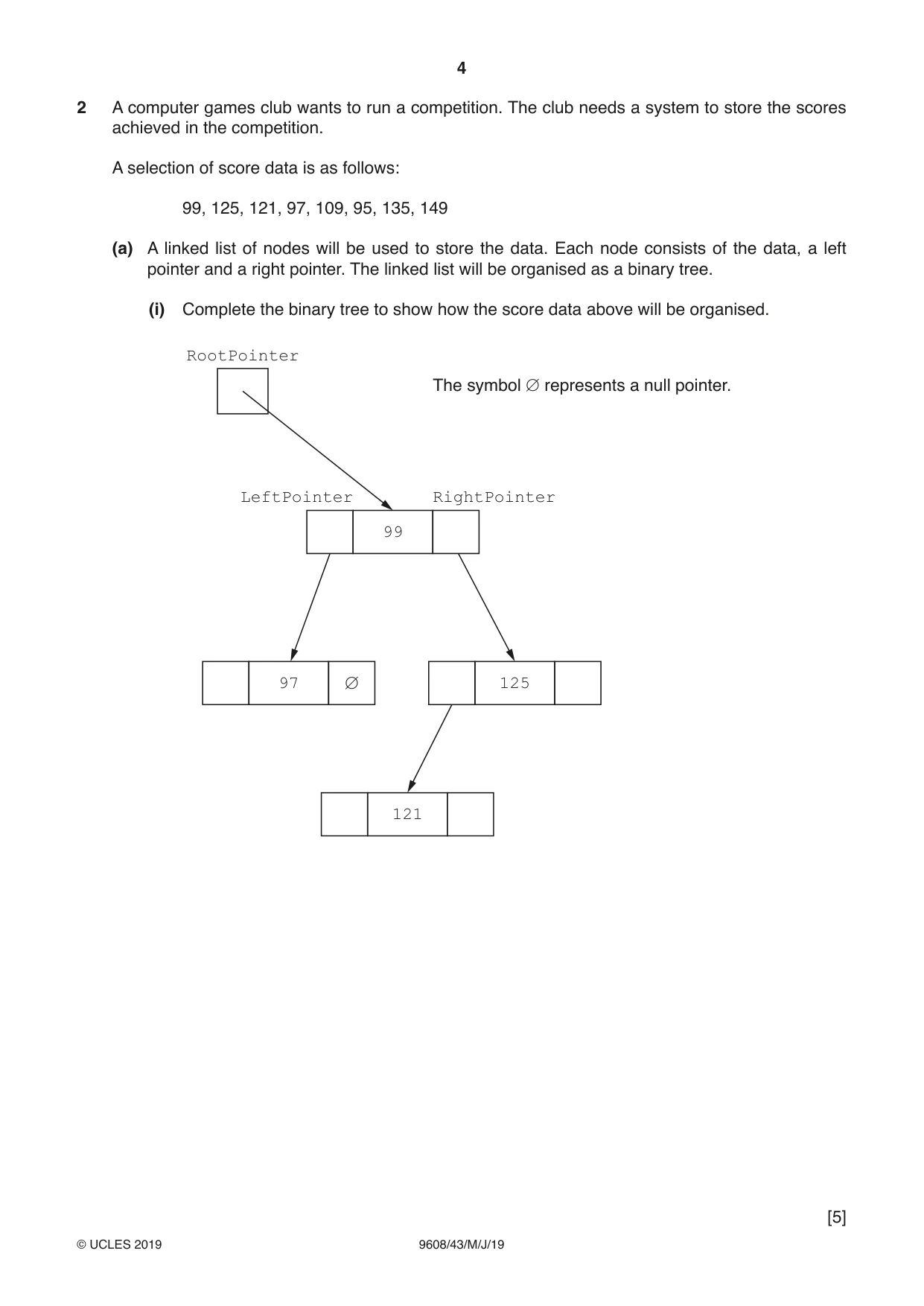 Cambridge A Level Computer Science 9608 2019 May/June Paper 4 · Variant 3 question paper, page 4 of 20