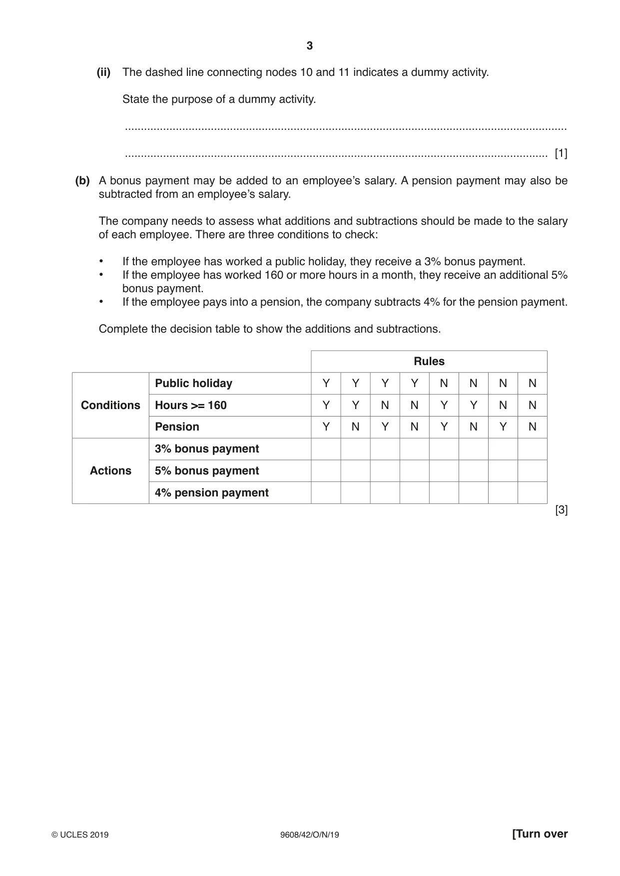 Cambridge A Level Computer Science 9608 2019 Oct/Nov Paper 4 · Variant 2 question paper, page 3 of 20