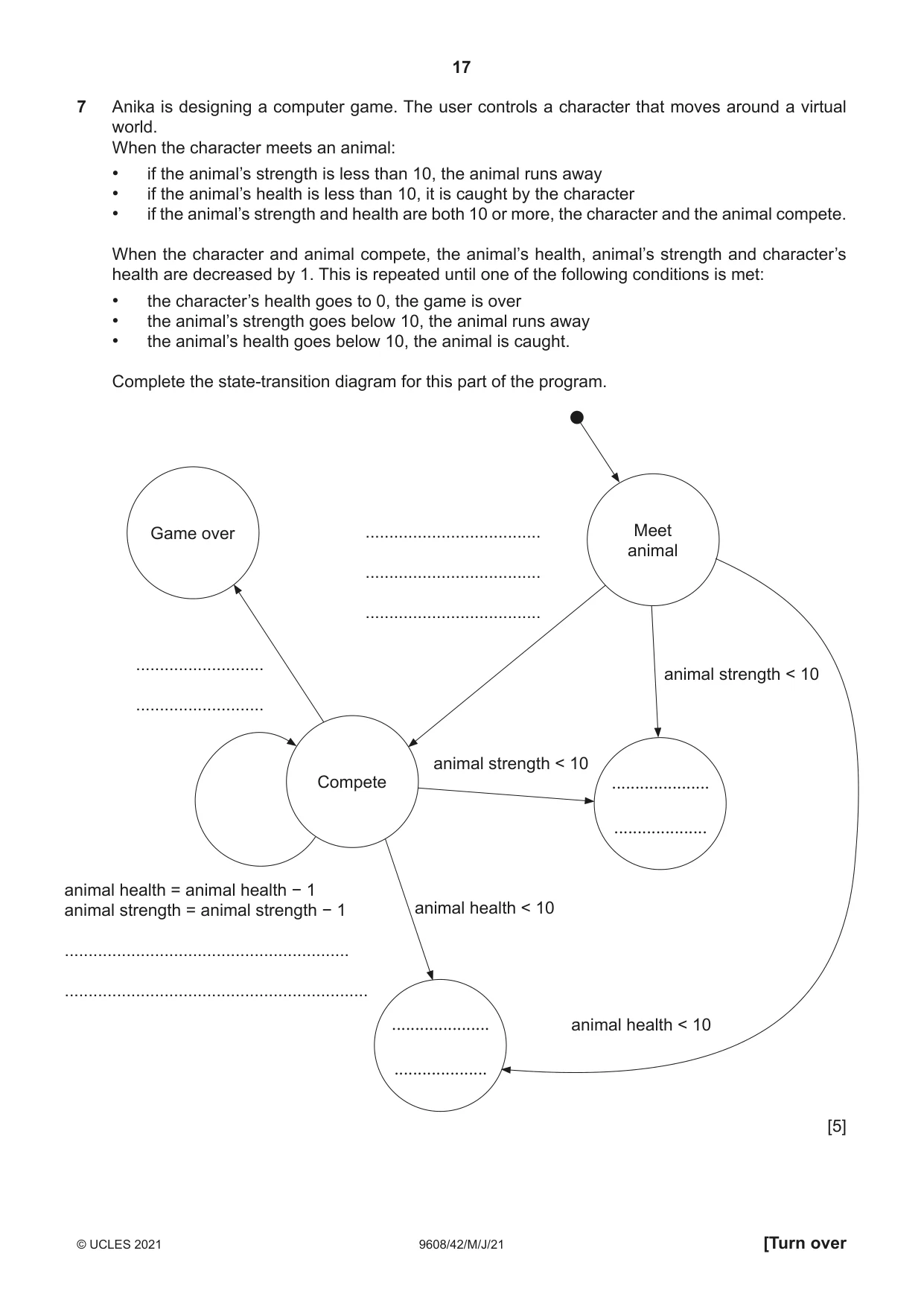 Cambridge A Level Computer Science 9608 2021 May/June Paper 4 · Variant 2 question paper, page 17 of 20