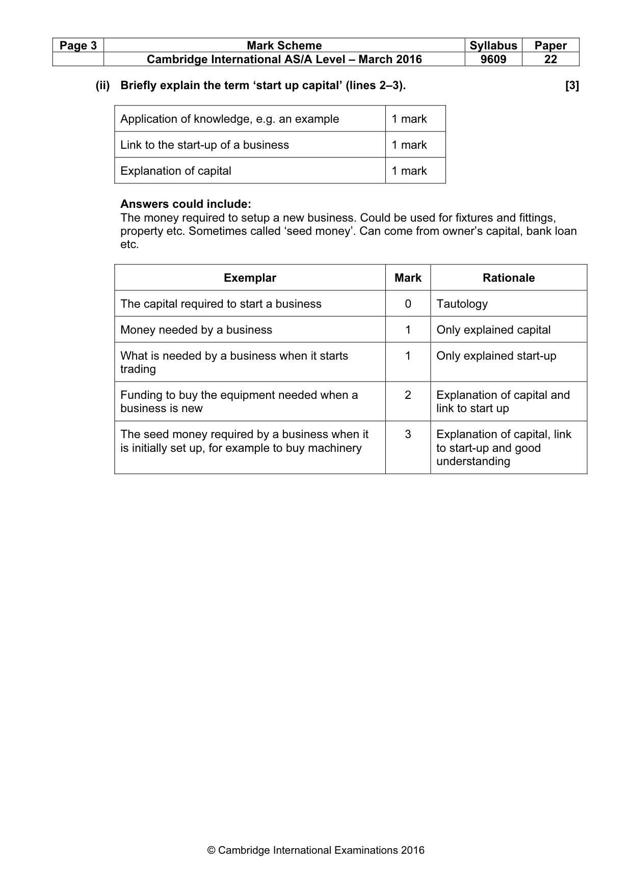 Mark scheme, page 3 of 12