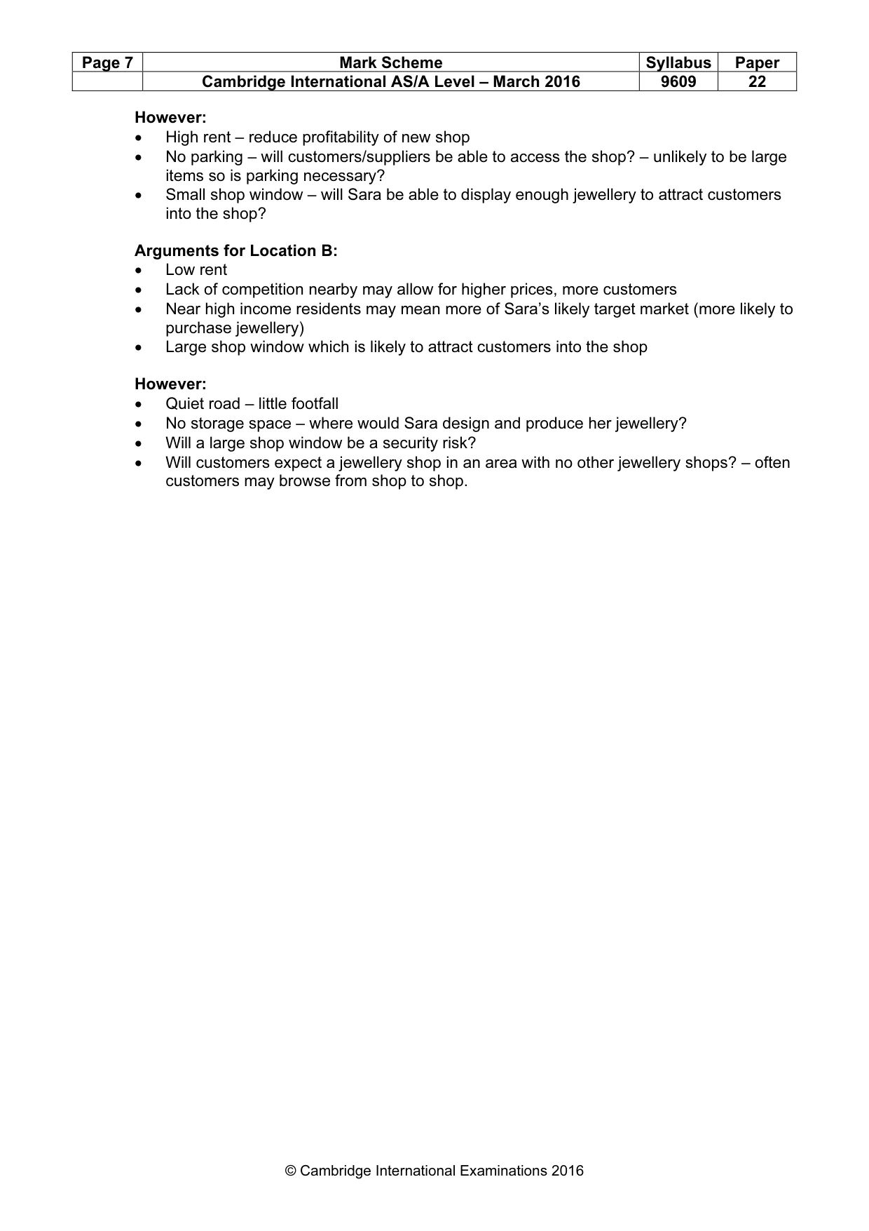 Mark scheme, page 7 of 12