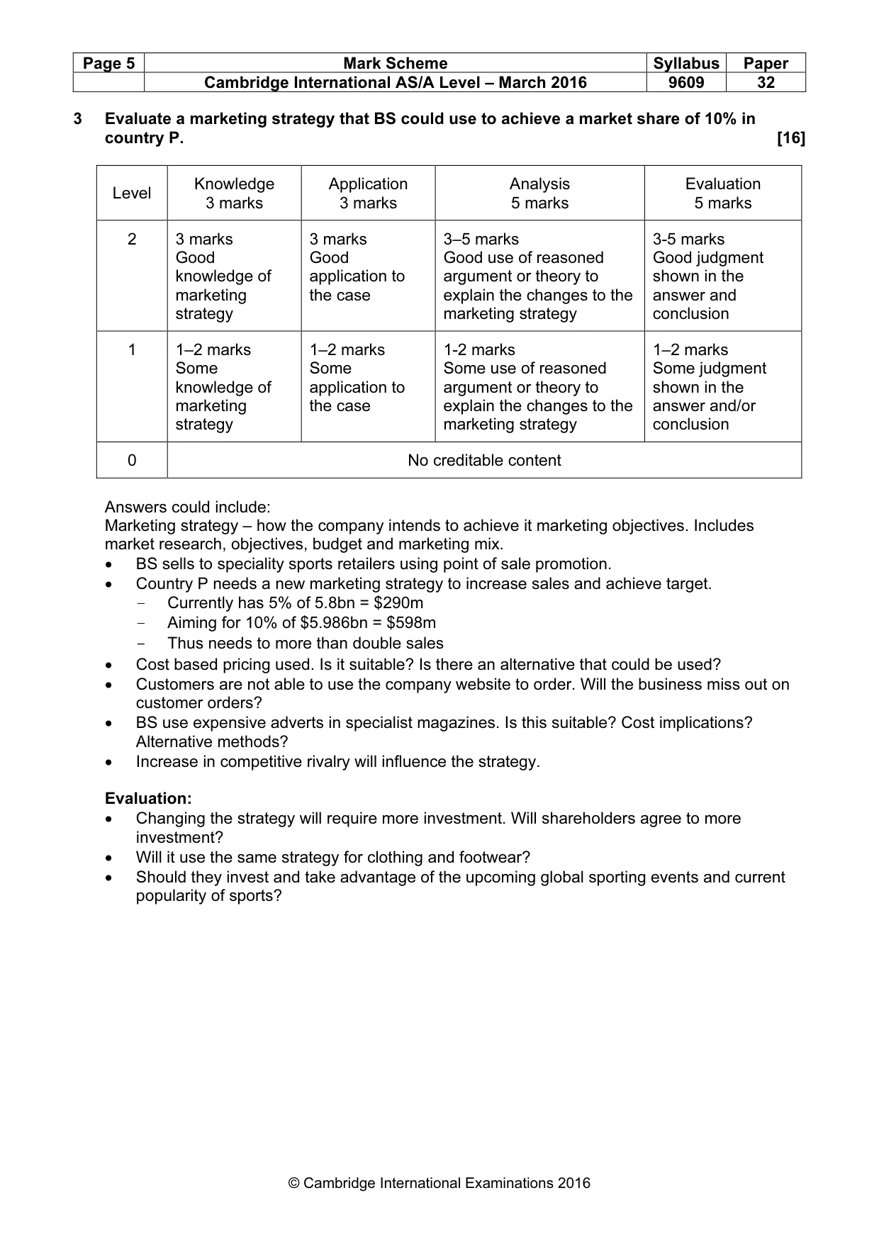Mark scheme, page 5 of 11
