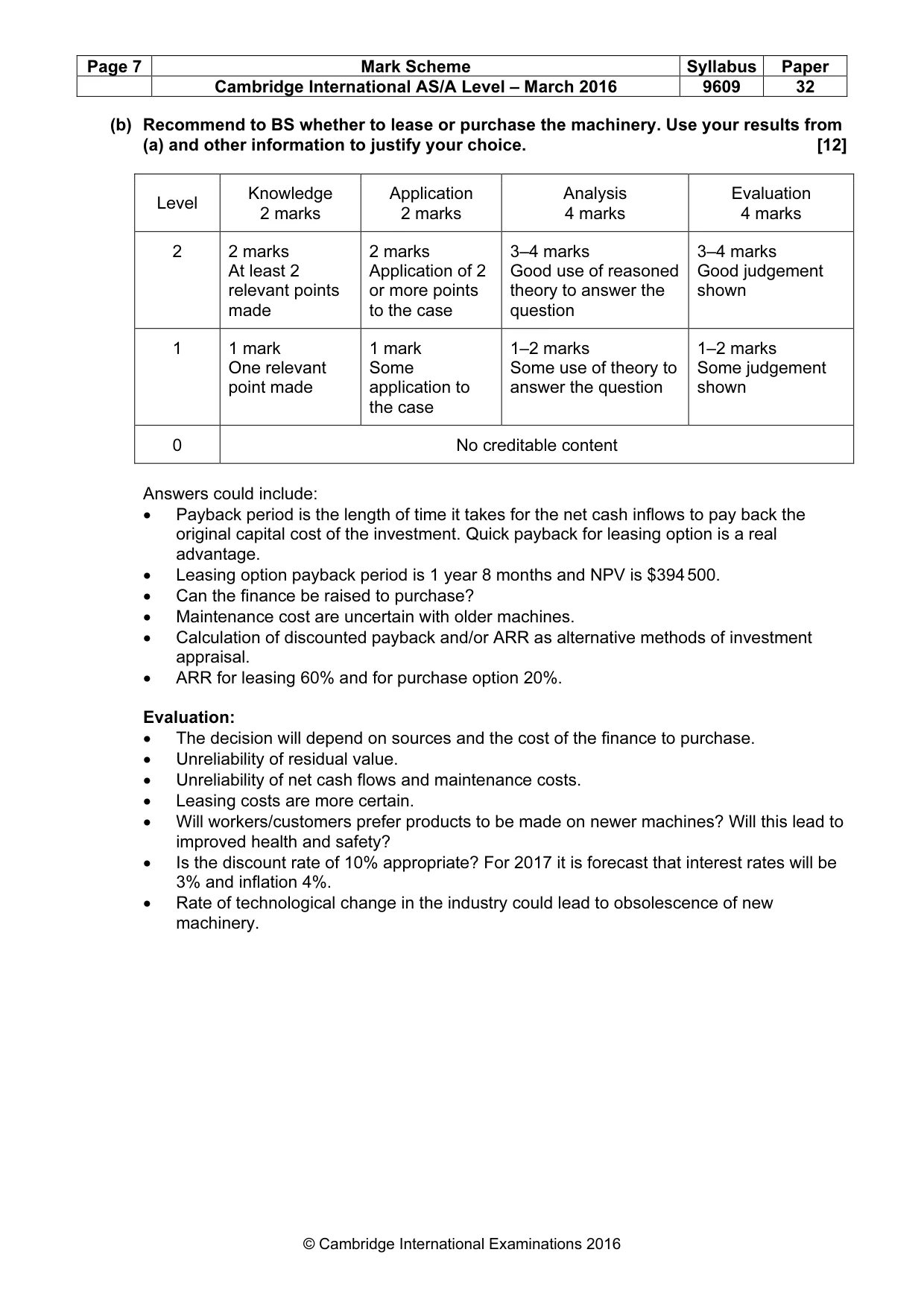 Mark scheme, page 7 of 11