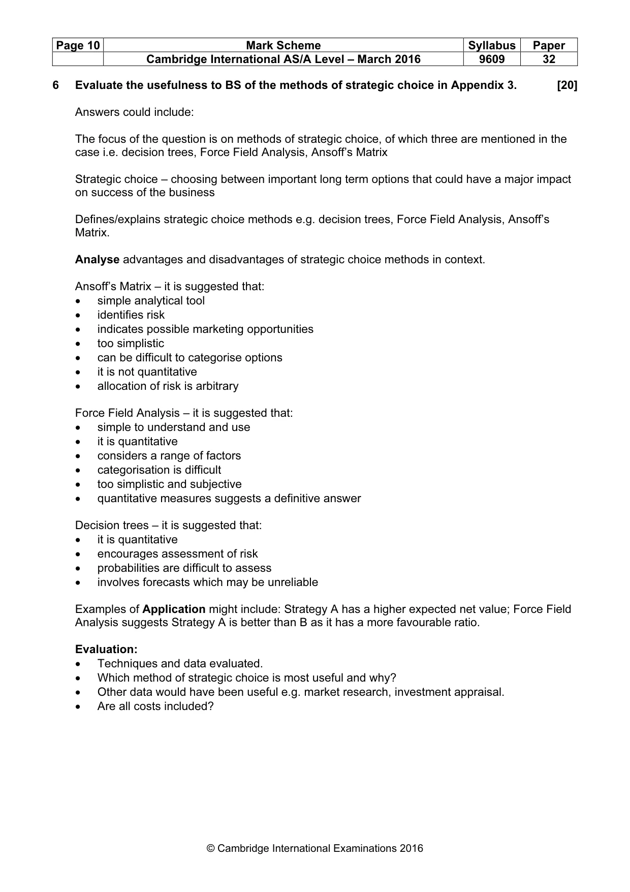 Mark scheme, page 10 of 11
