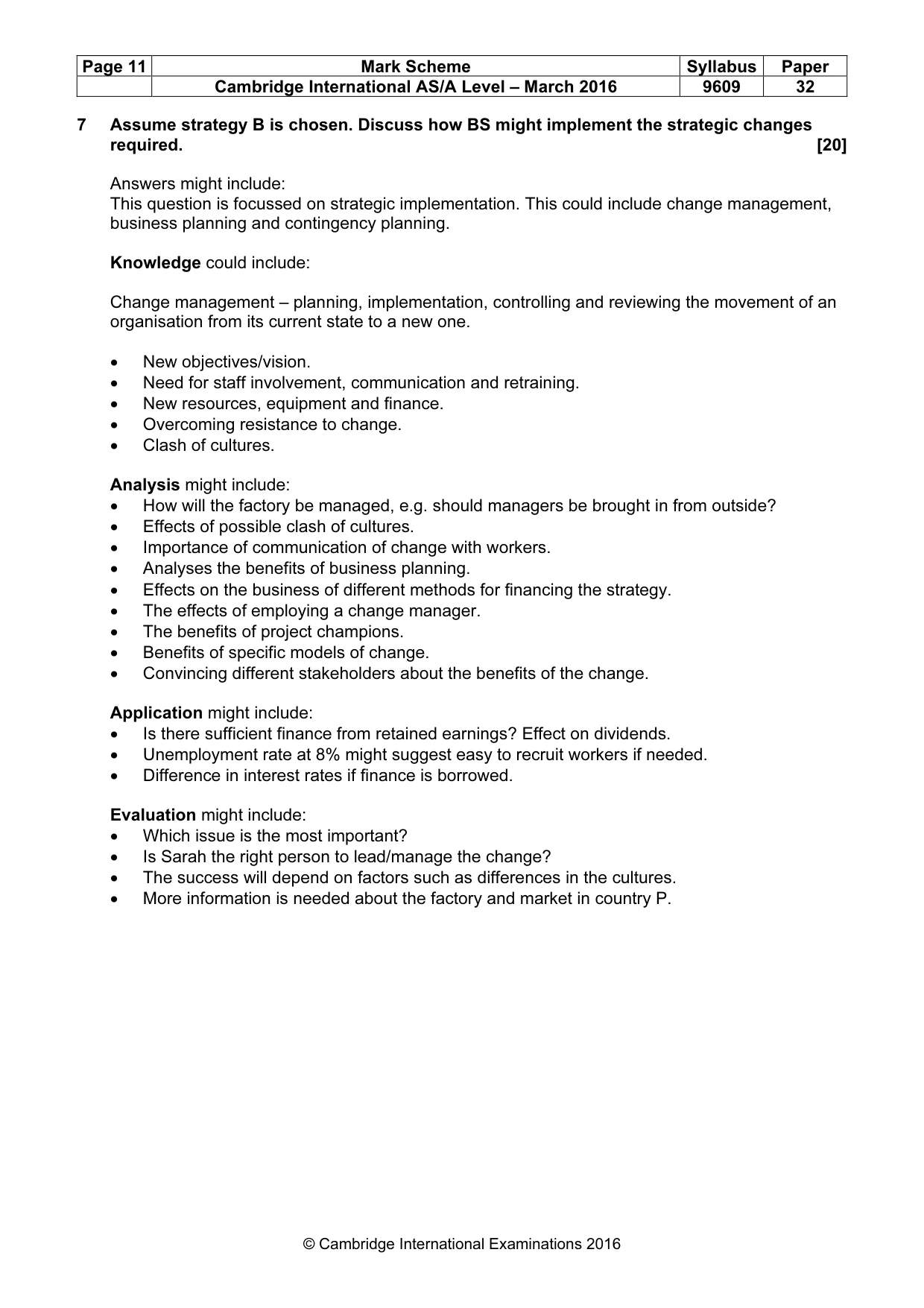 Mark scheme, page 11 of 11