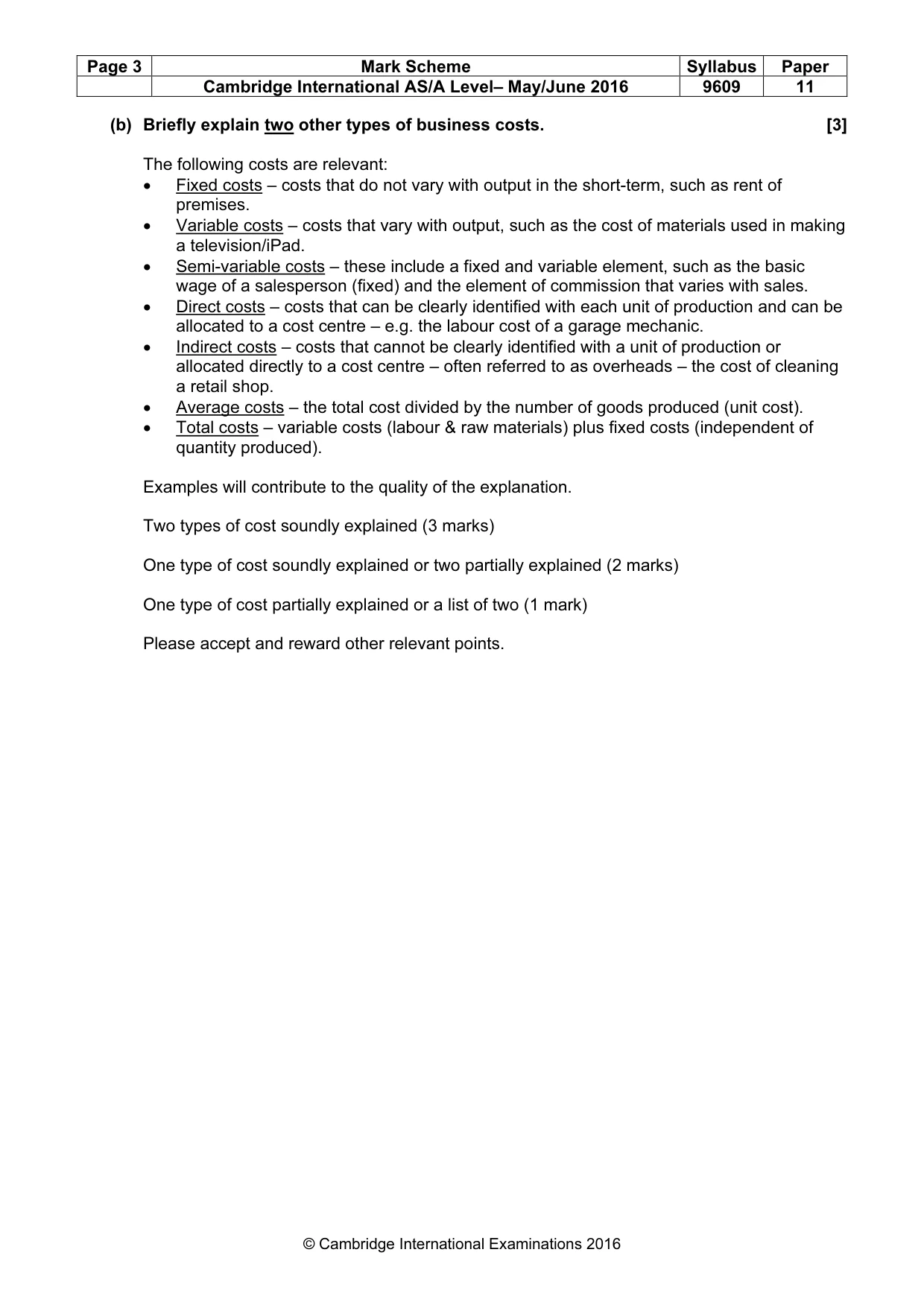 Mark scheme, page 3 of 10