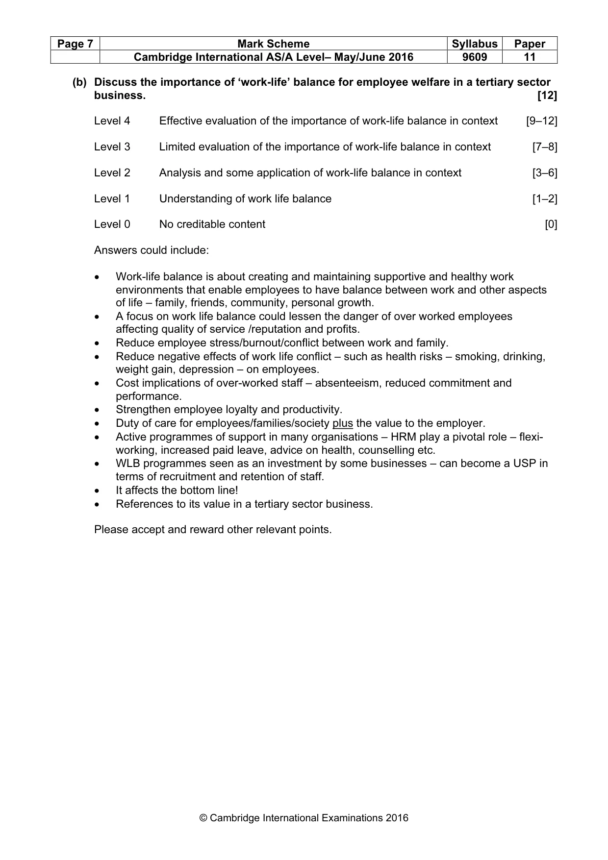Mark scheme, page 7 of 10
