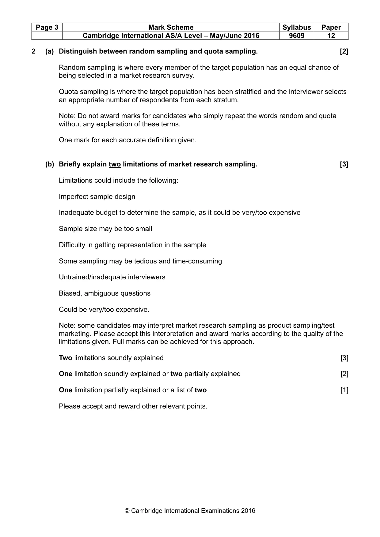 Mark scheme, page 3 of 10