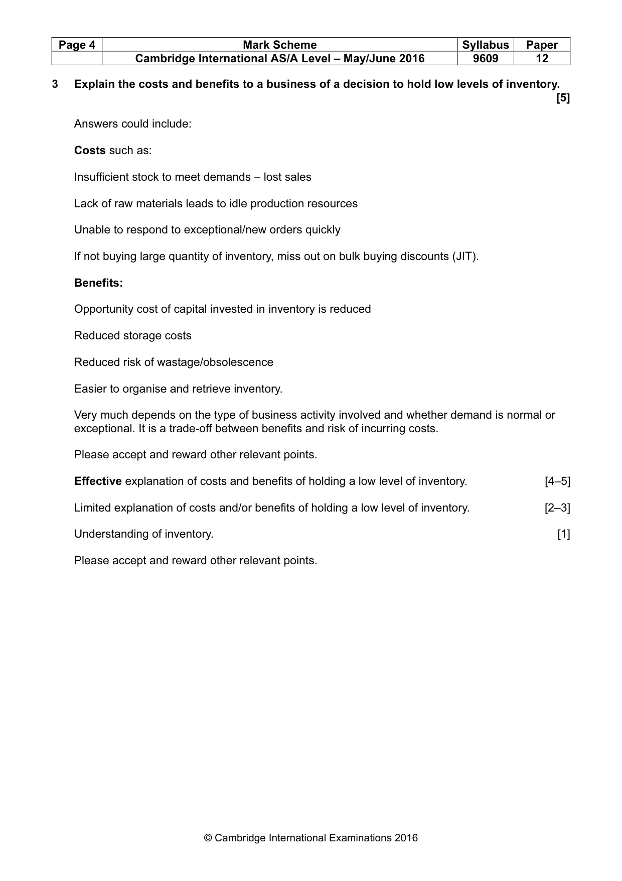 Mark scheme, page 4 of 10