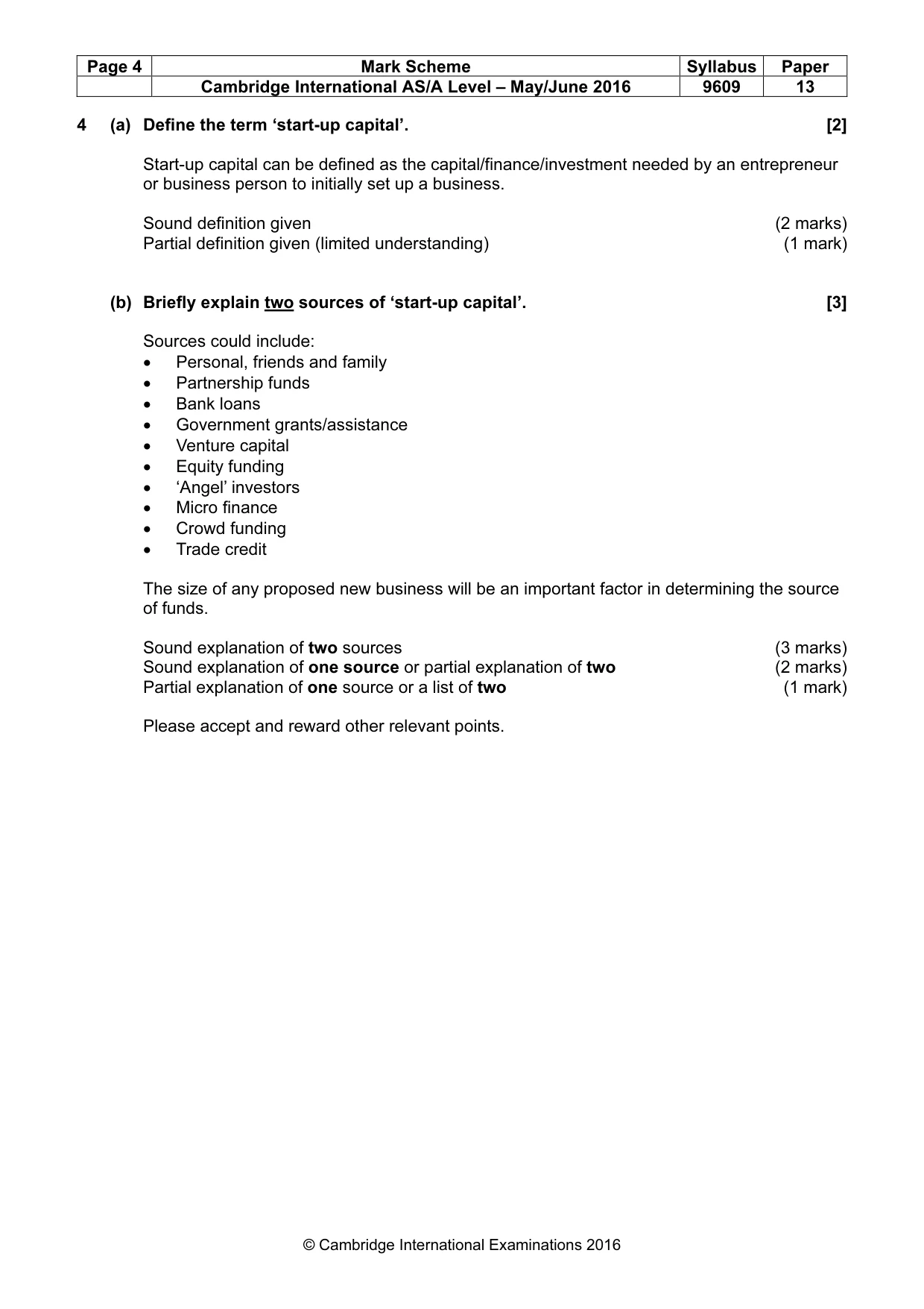 Mark scheme, page 4 of 9