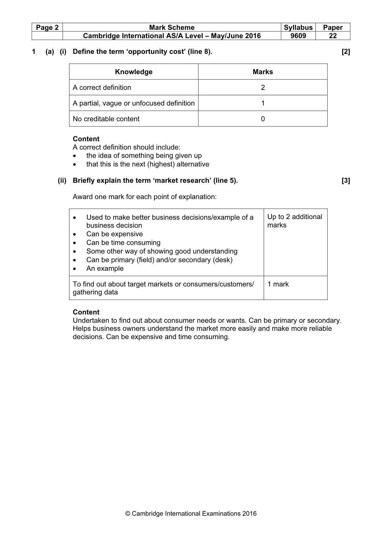 Mark scheme, page 2 of 9