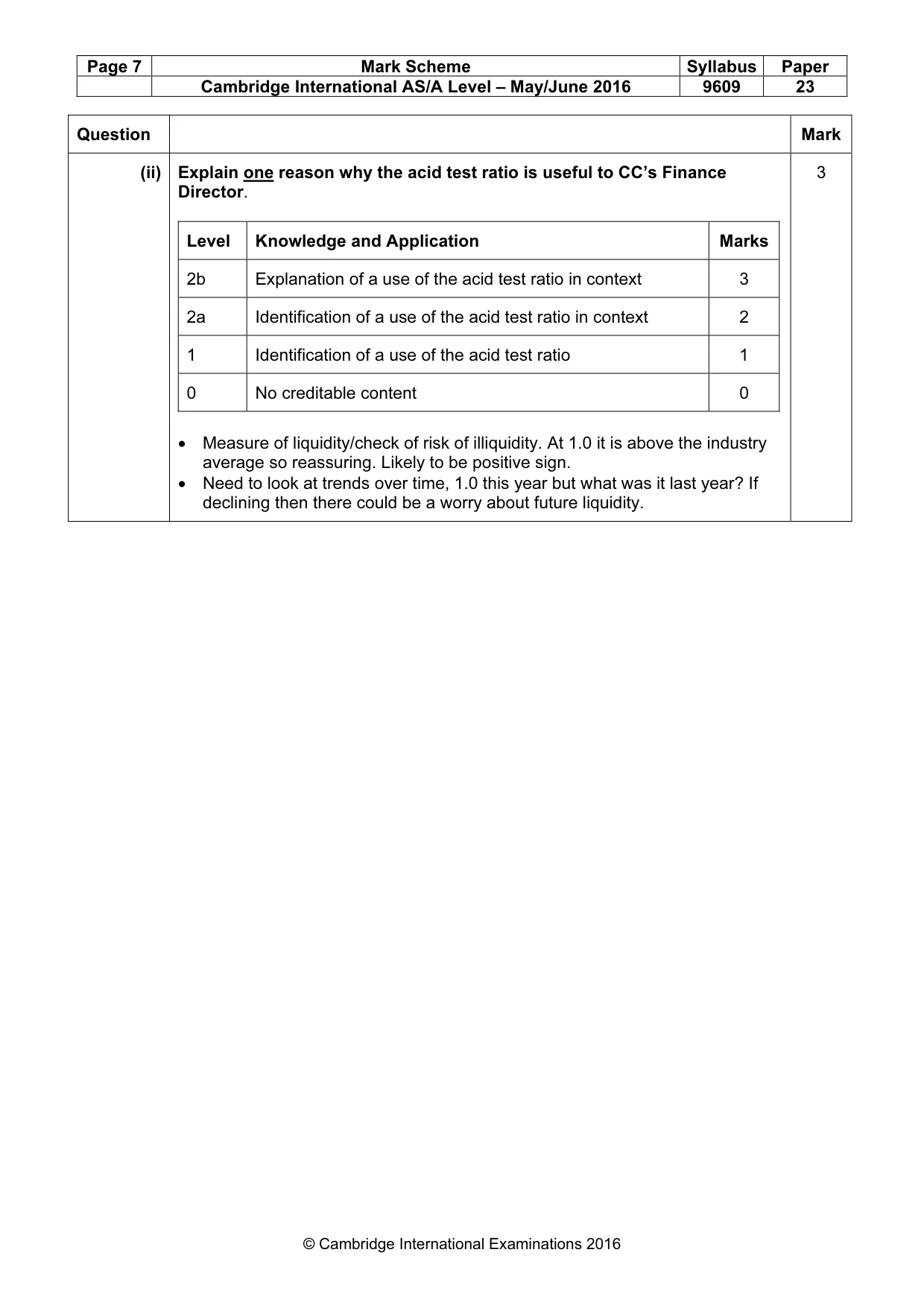 Mark scheme, page 7 of 10