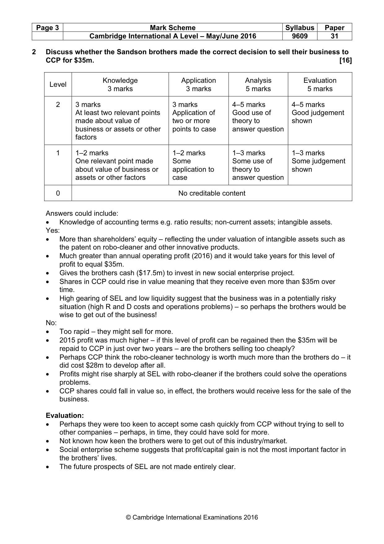 Mark scheme, page 3 of 11