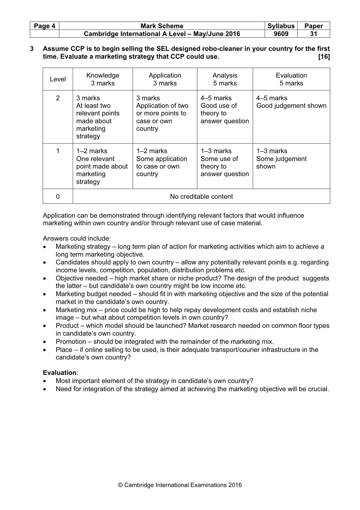 Mark scheme, page 4 of 11