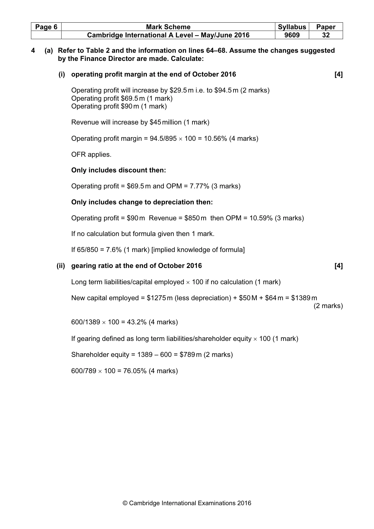 Mark scheme, page 6 of 12