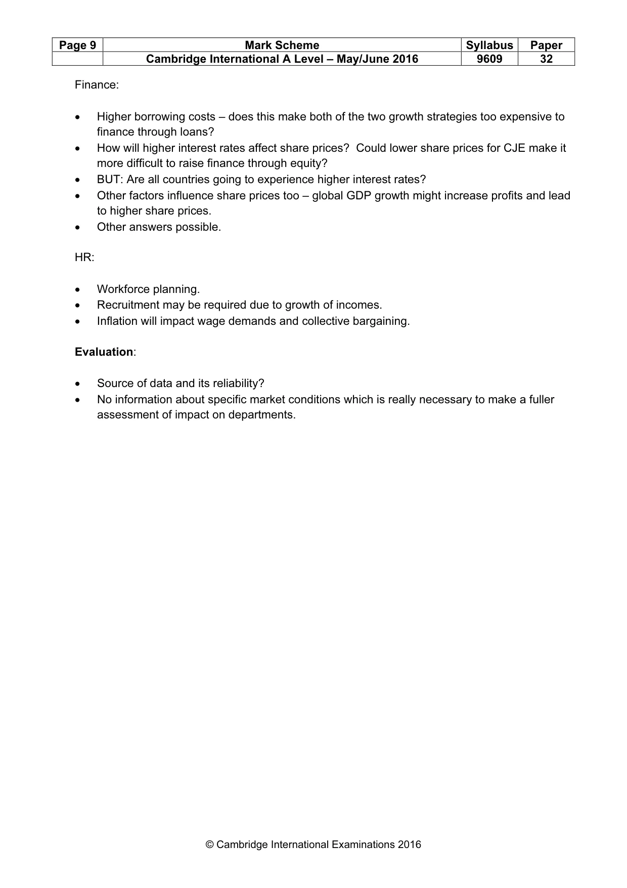 Mark scheme, page 9 of 12