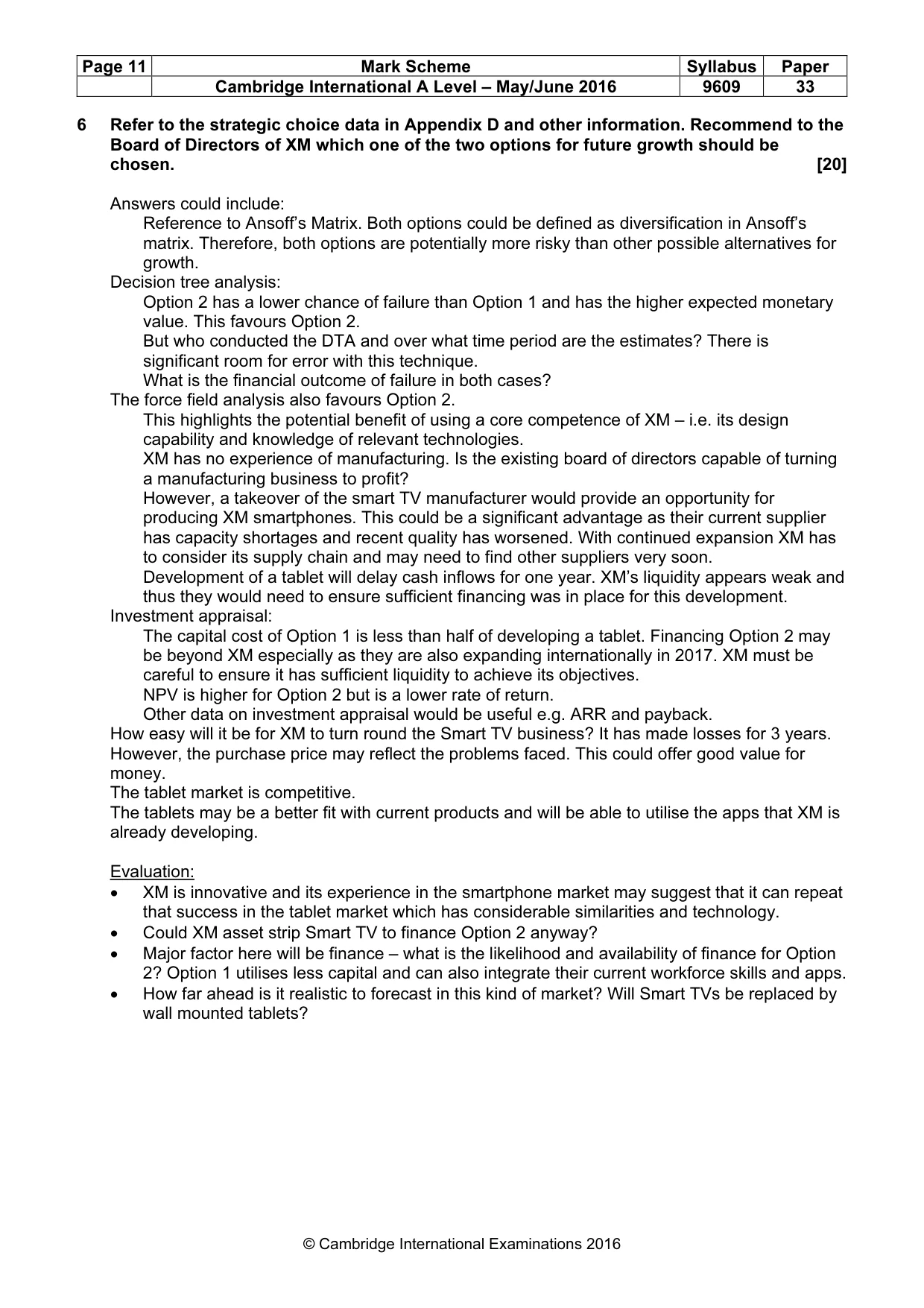 Mark scheme, page 11 of 12