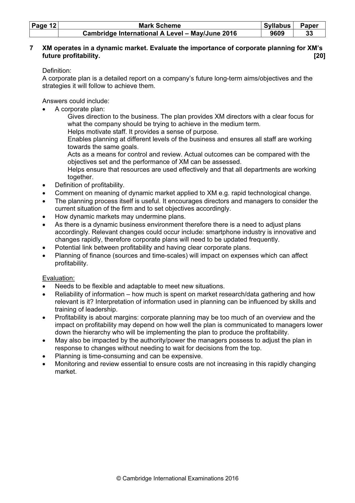 Mark scheme, page 12 of 12
