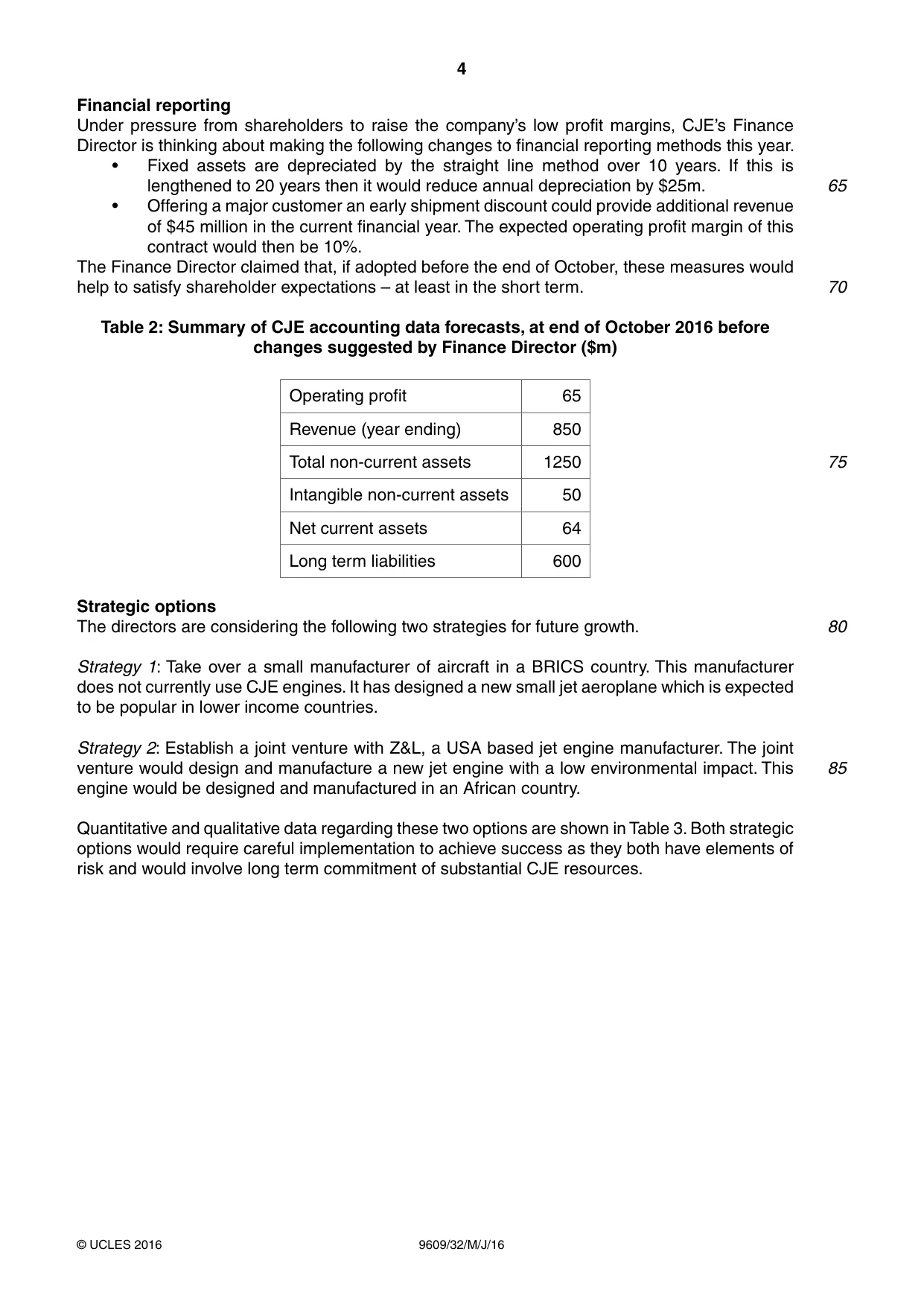 Cambridge A Level Business (for first examination in 2016) 9609 2016 May/June Paper 3 · Variant 2 question paper, page 4 of 8