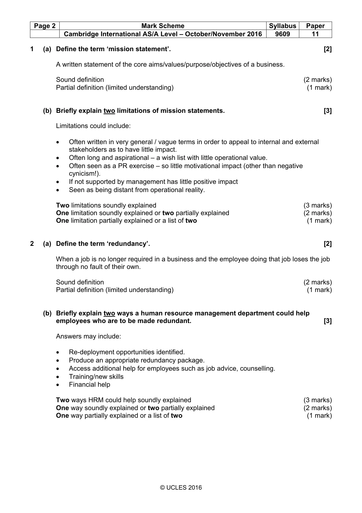 Mark scheme, page 2 of 8