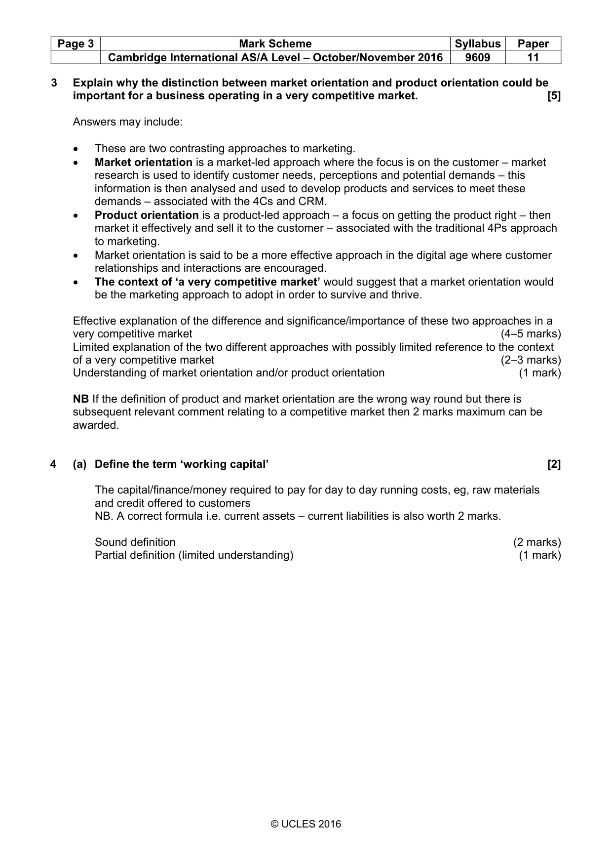 Mark scheme, page 3 of 8