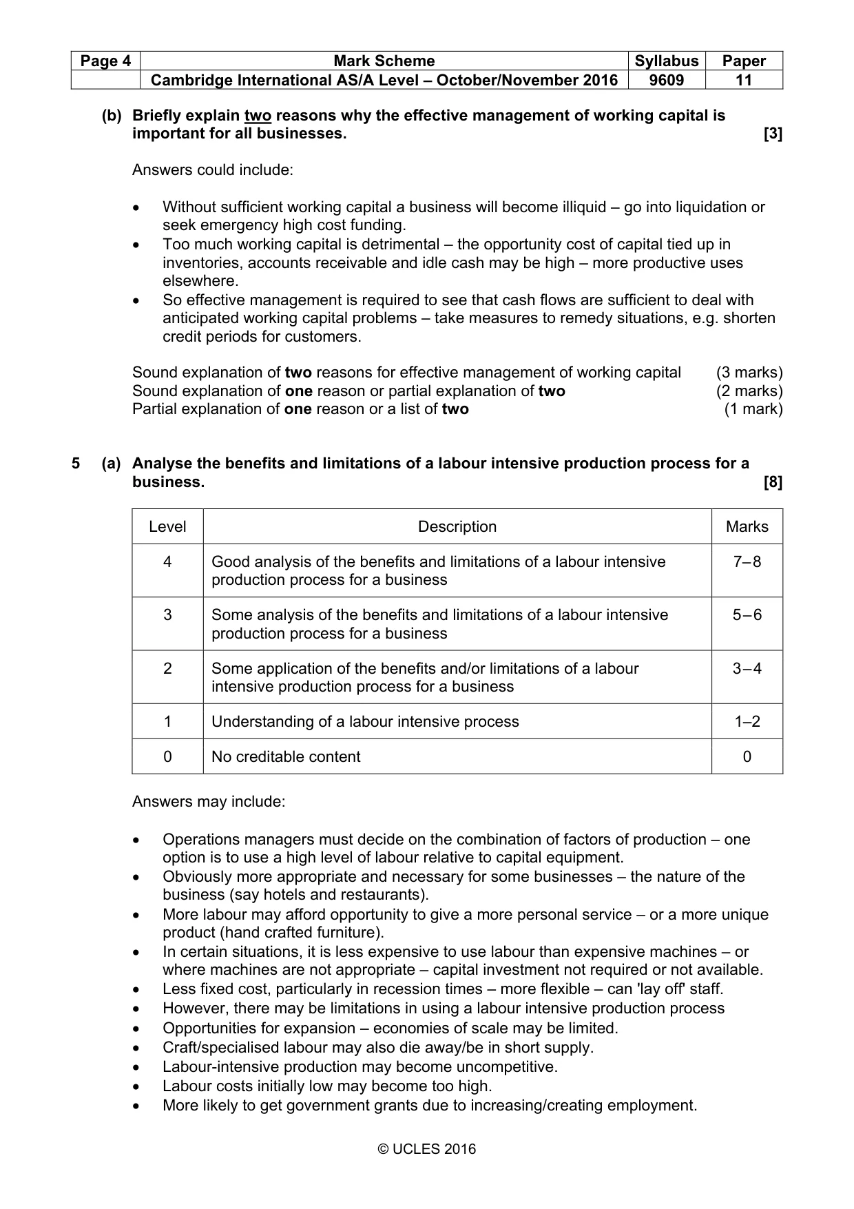 Mark scheme, page 4 of 8
