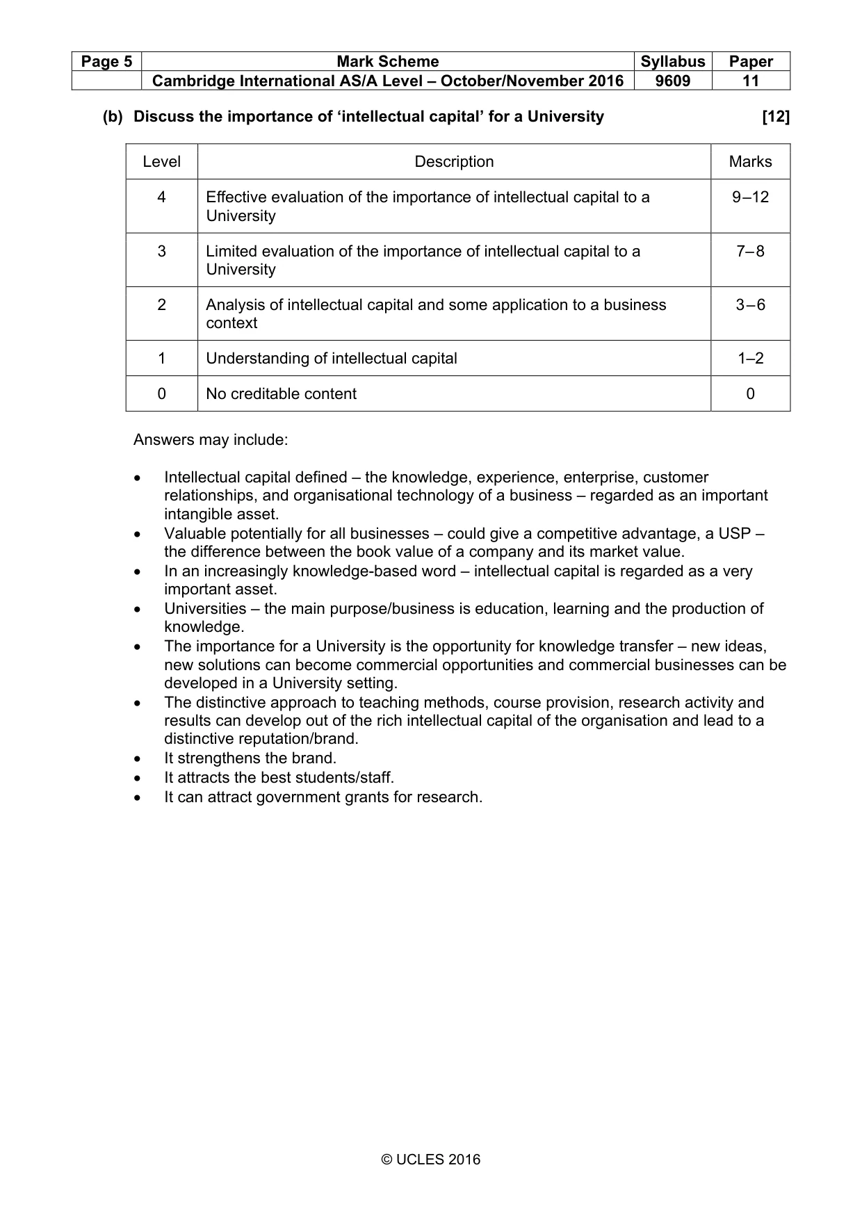 Mark scheme, page 5 of 8