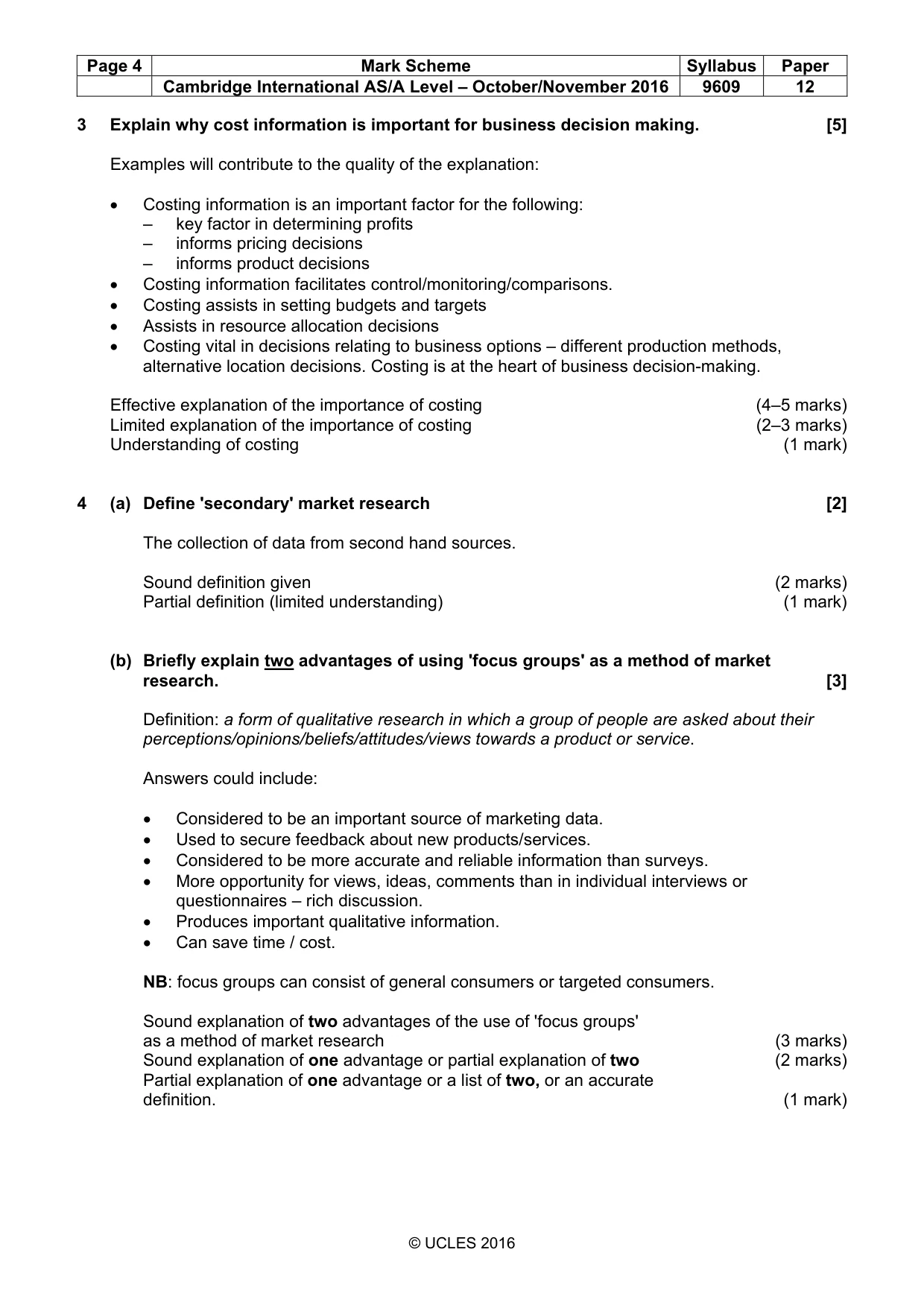 Mark scheme, page 4 of 9