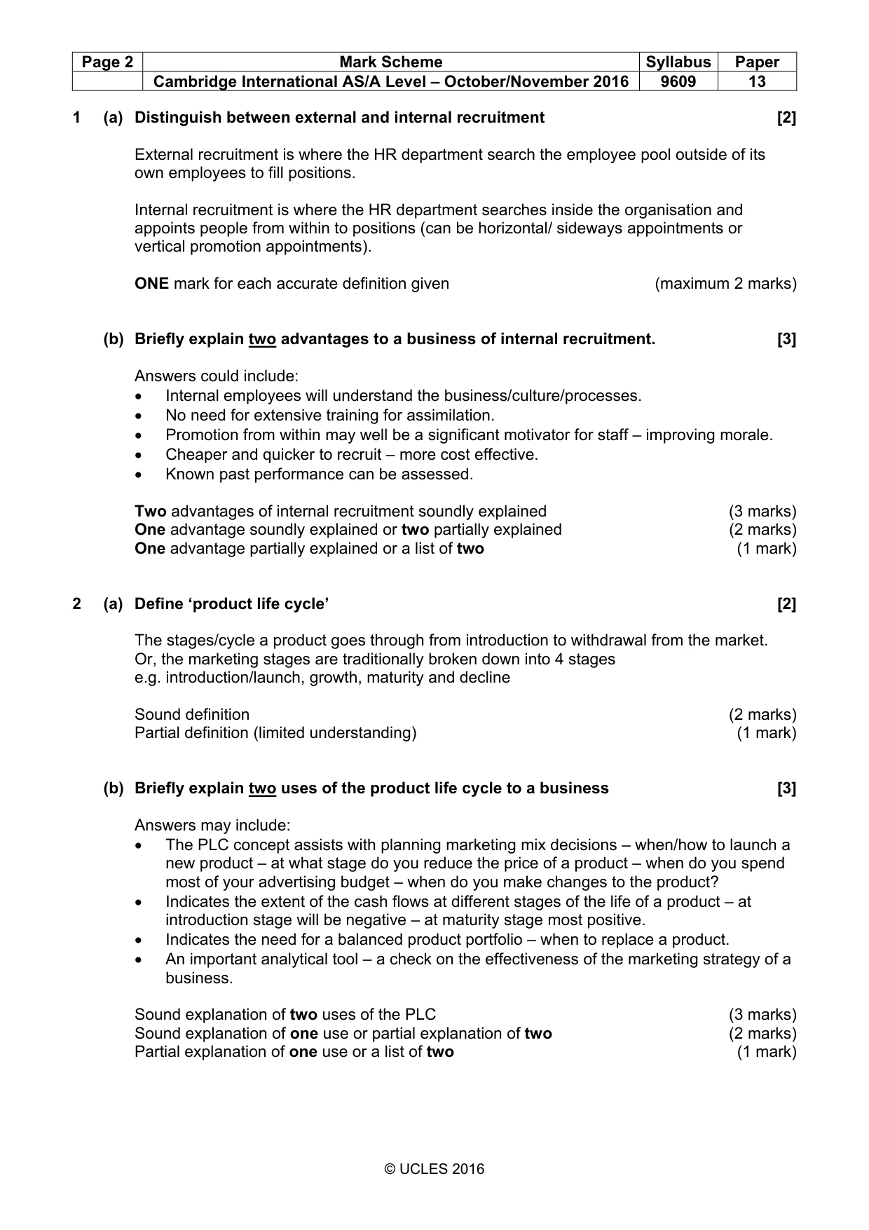 Mark scheme, page 2 of 7