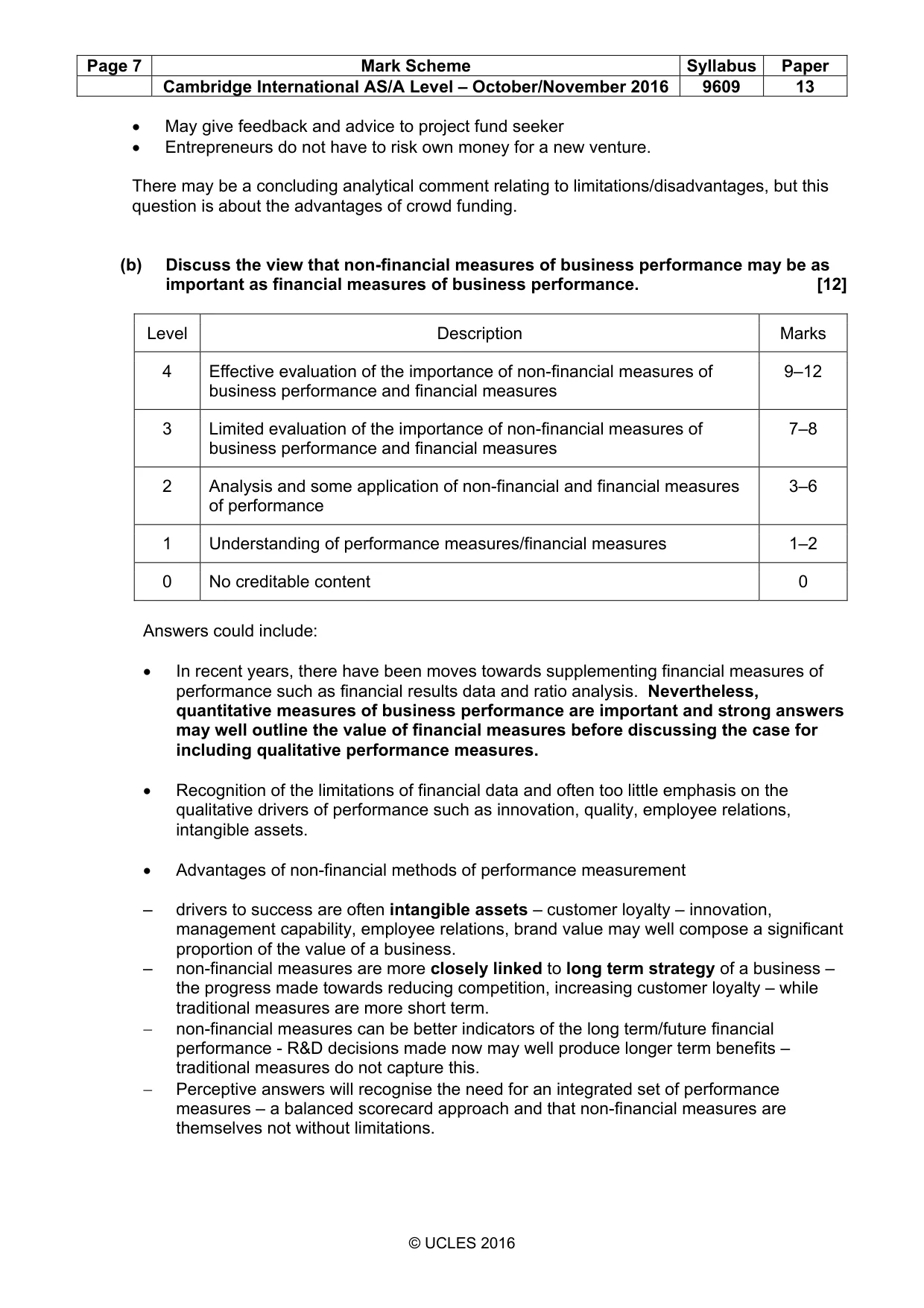 Mark scheme, page 7 of 7